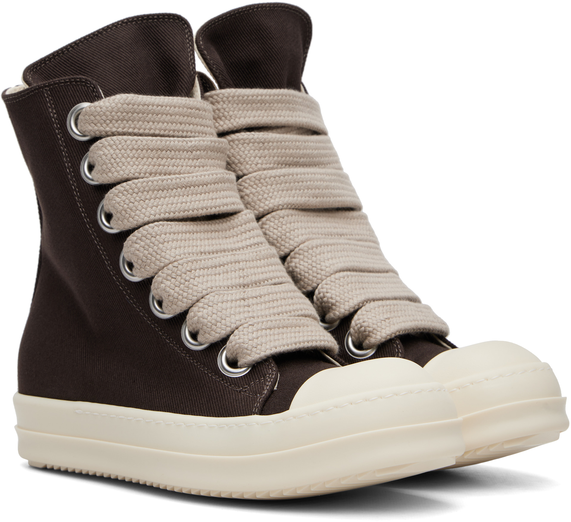 Rick Owens DRKSHDW: Brown Tower Jumbolace Sneaks Sneakers | SSENSE