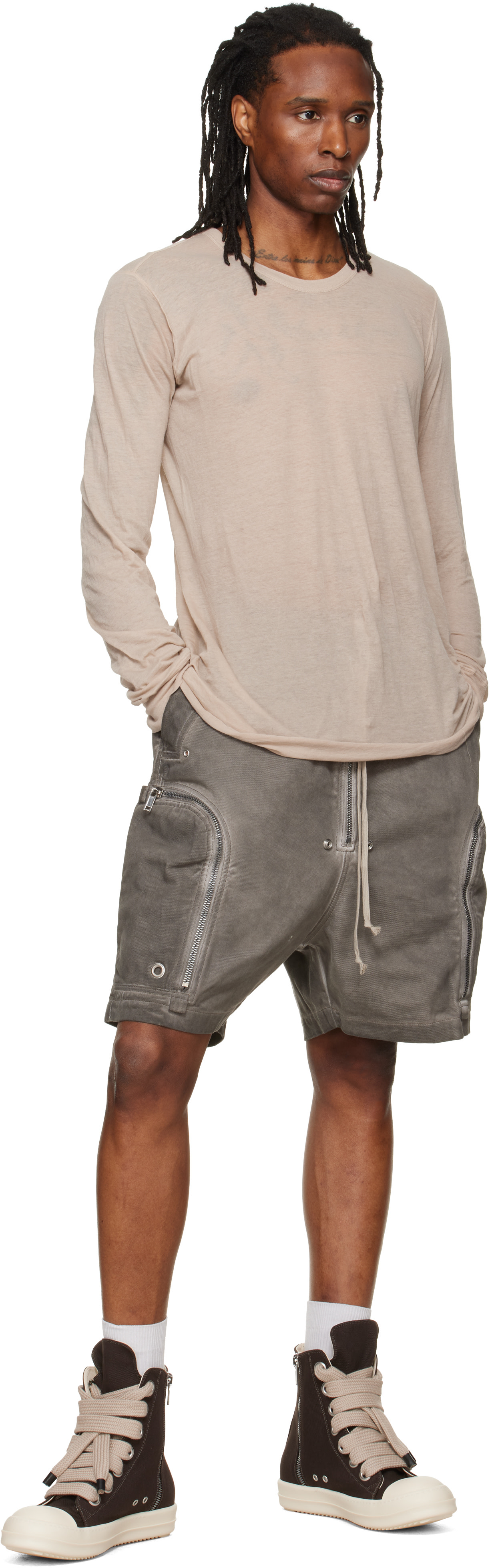 Rick Owens DRKSHDW: Brown Tower Jumbolace Sneaks Sneakers | SSENSE