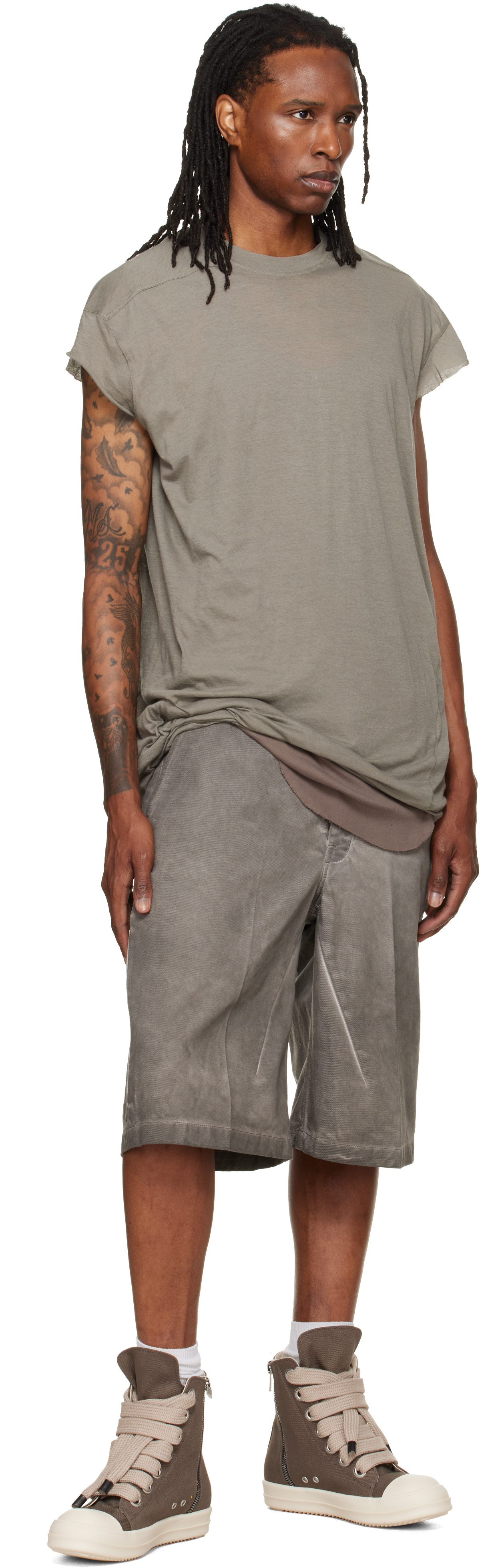Rick Owens DRKSHDW: Gray Tower Jumbolace Sneaks Sneakers | SSENSE