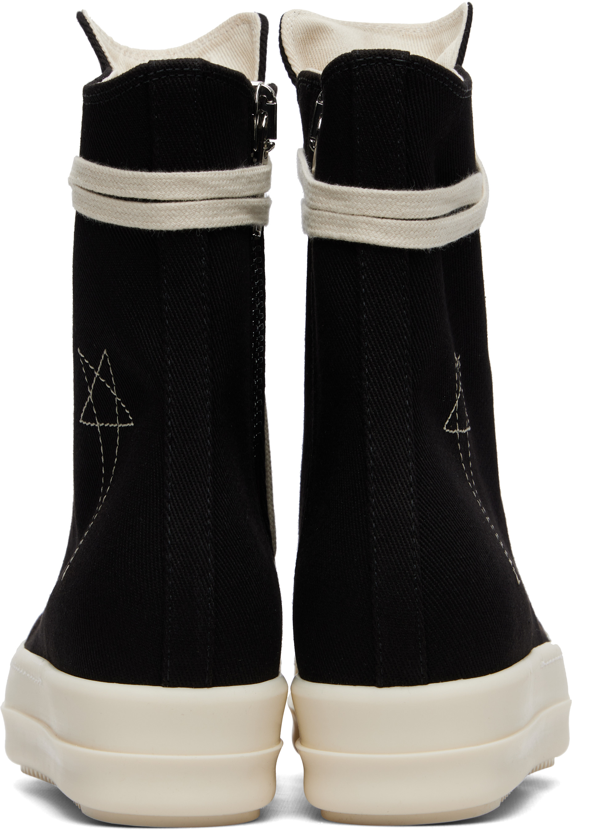 Rick Owens スターロゴ ハイカット スニーカー ブラック Rick Owens DRKSHDW: ブラック Tower Sneaks スニーカー | SSENSE 日本