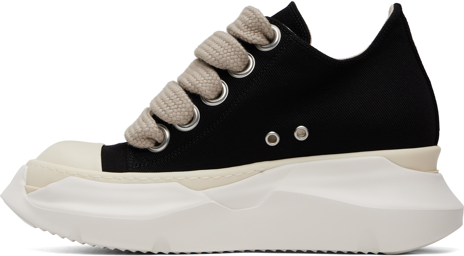 Rick Owens DRKSHDW: Black Tower Jumbolace Abstract Low Sneaks