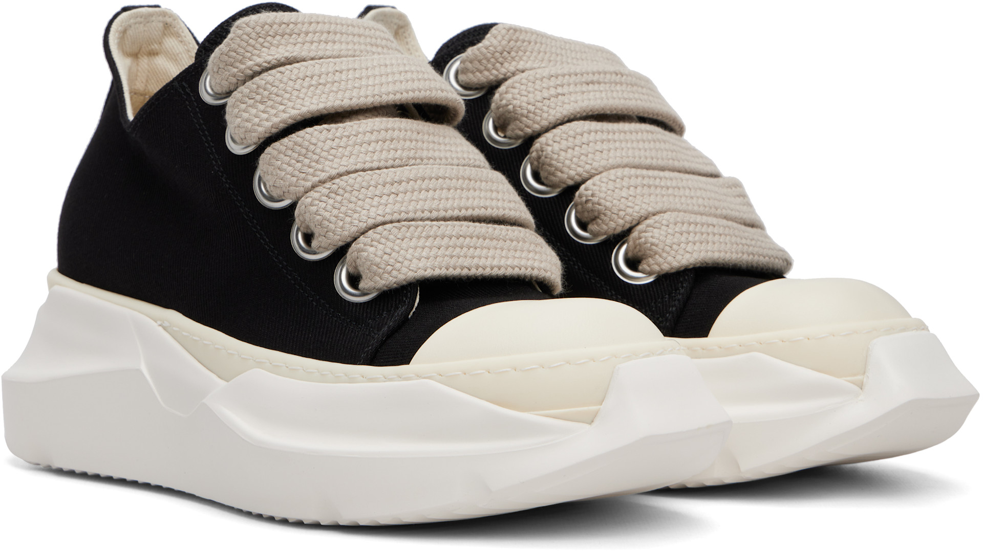 Rick Owens DRKSHDW: ブラック Tower Jumbolace Abstract Low Sneaks