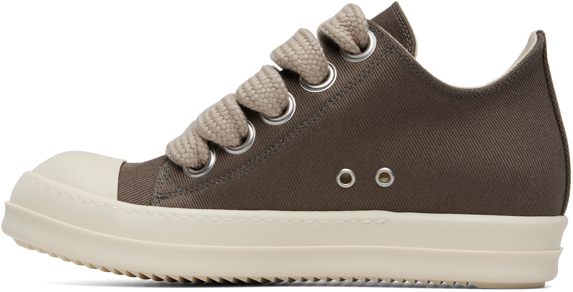 Rick Owens DRKSHDW: Gray Tower Jumbolace Low Sneaks Sneakers | SSENSE