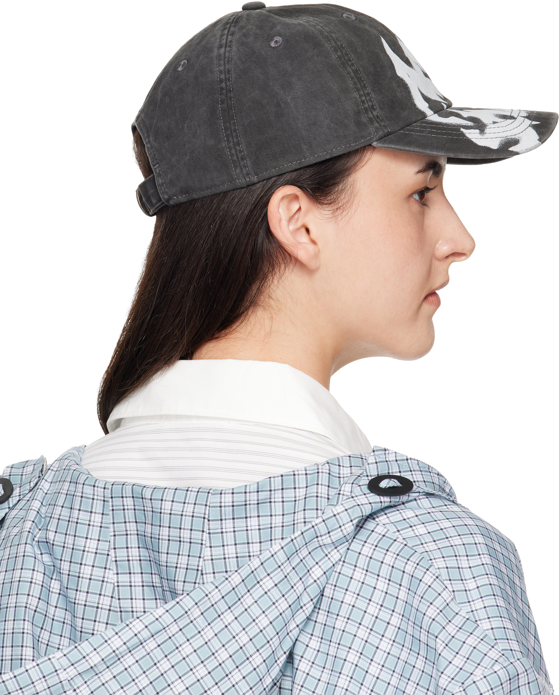 Acne Studios - Casquette gris à logo gothique