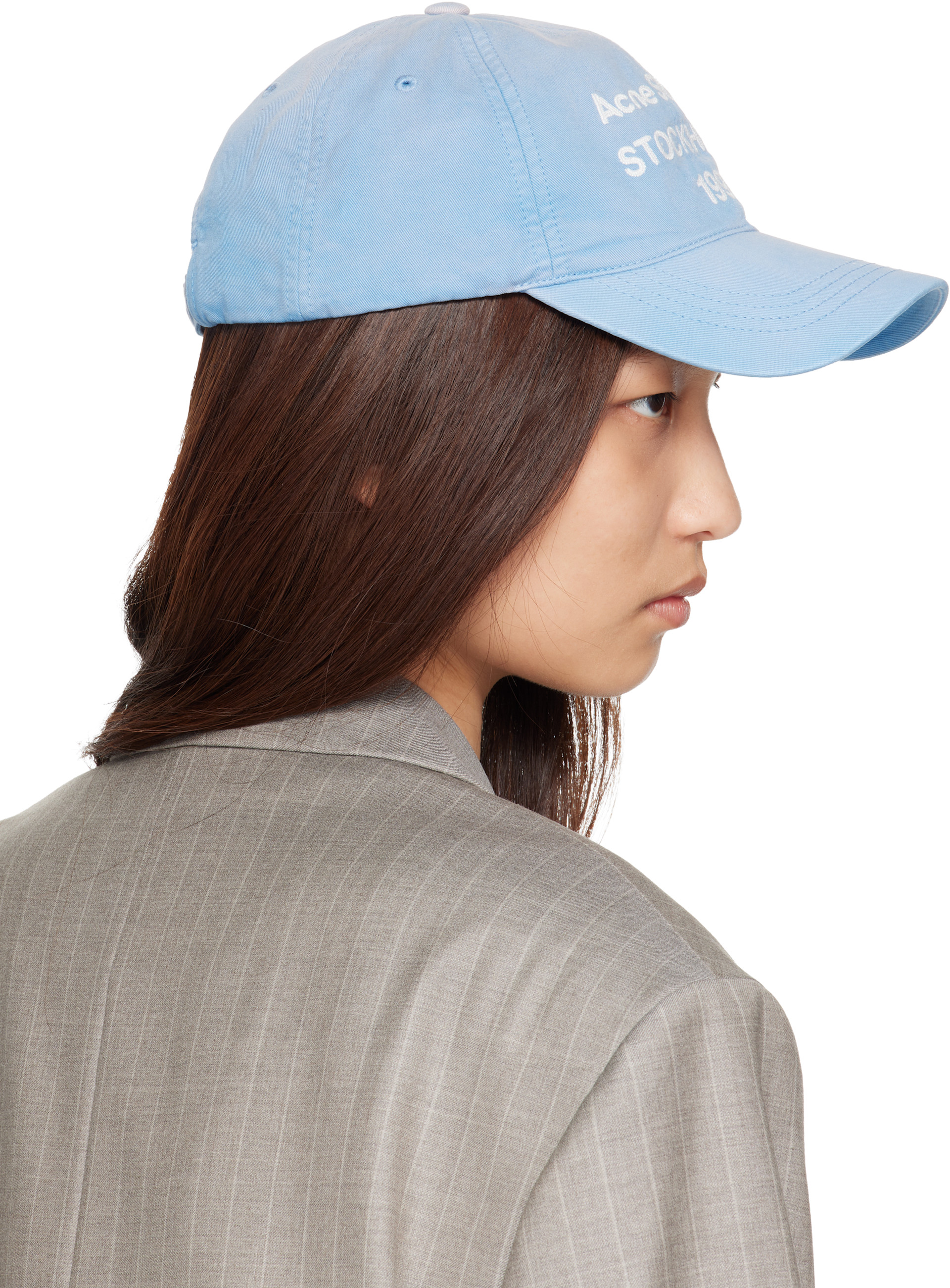 Acne Studios: Blue Logo Cap | SSENSE