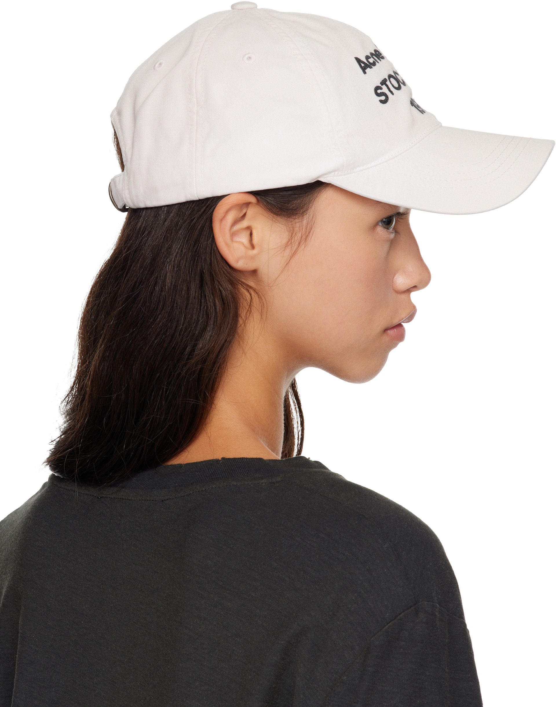 Acne Studios - Casquette de baseball '1996' blanc cassé