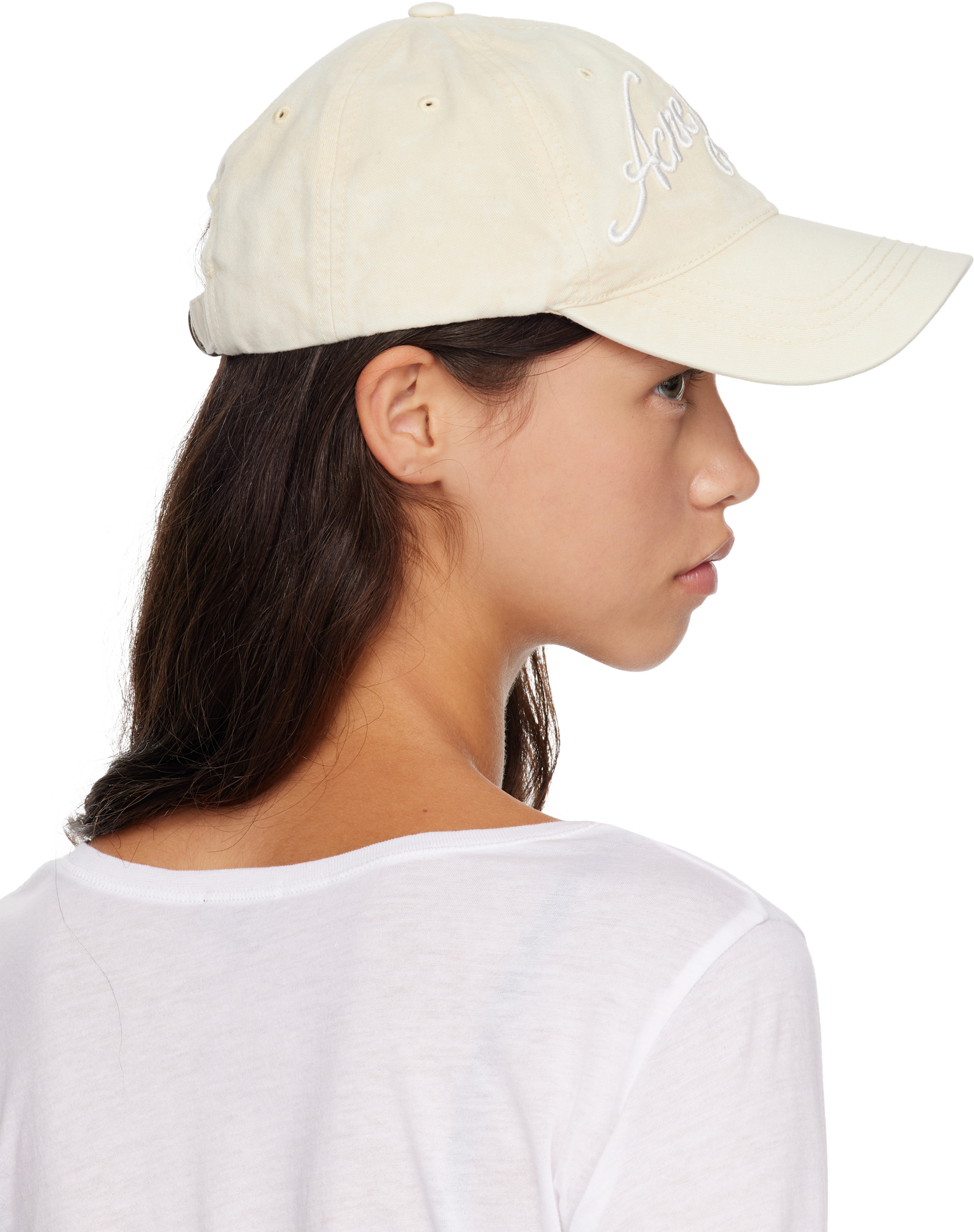 Acne Studios - Casquette beige à logo brodé