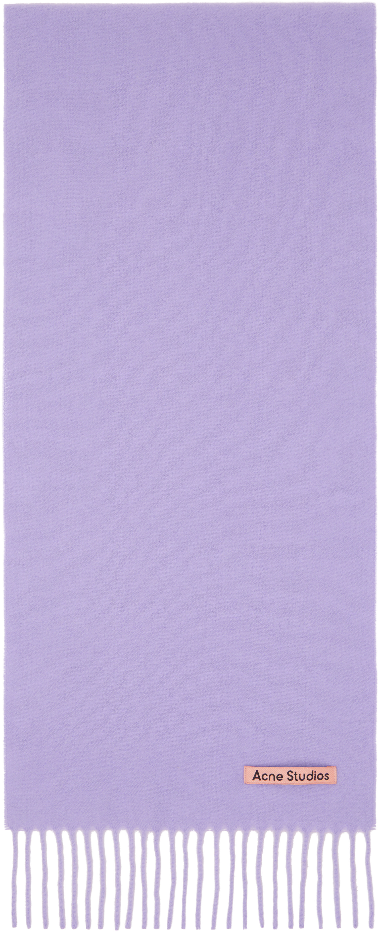 Acne Studios - Écharpe mauve en laine à franges