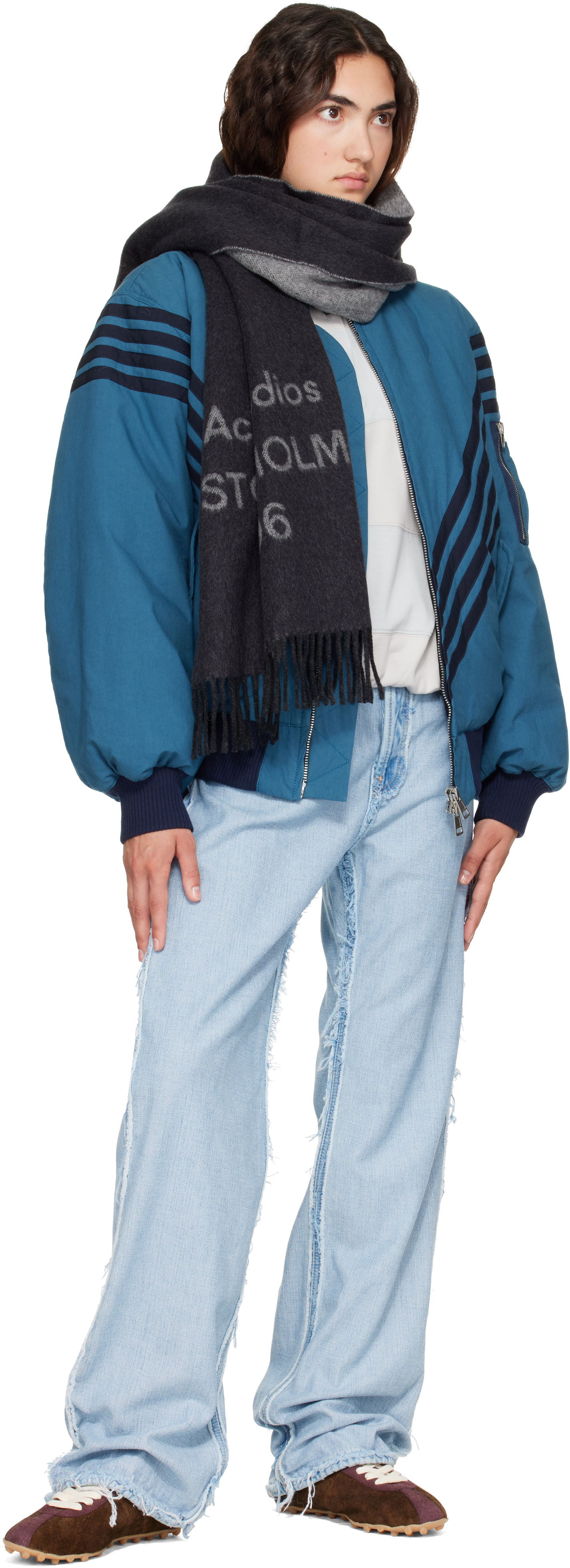 Acne Studios - Écharpe noire à logo