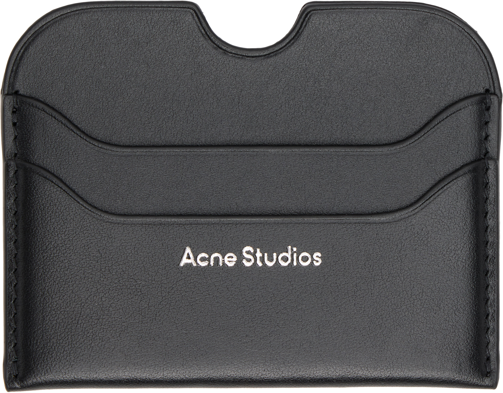 Acne Studios - 블랙 가죽 카드 지갑
