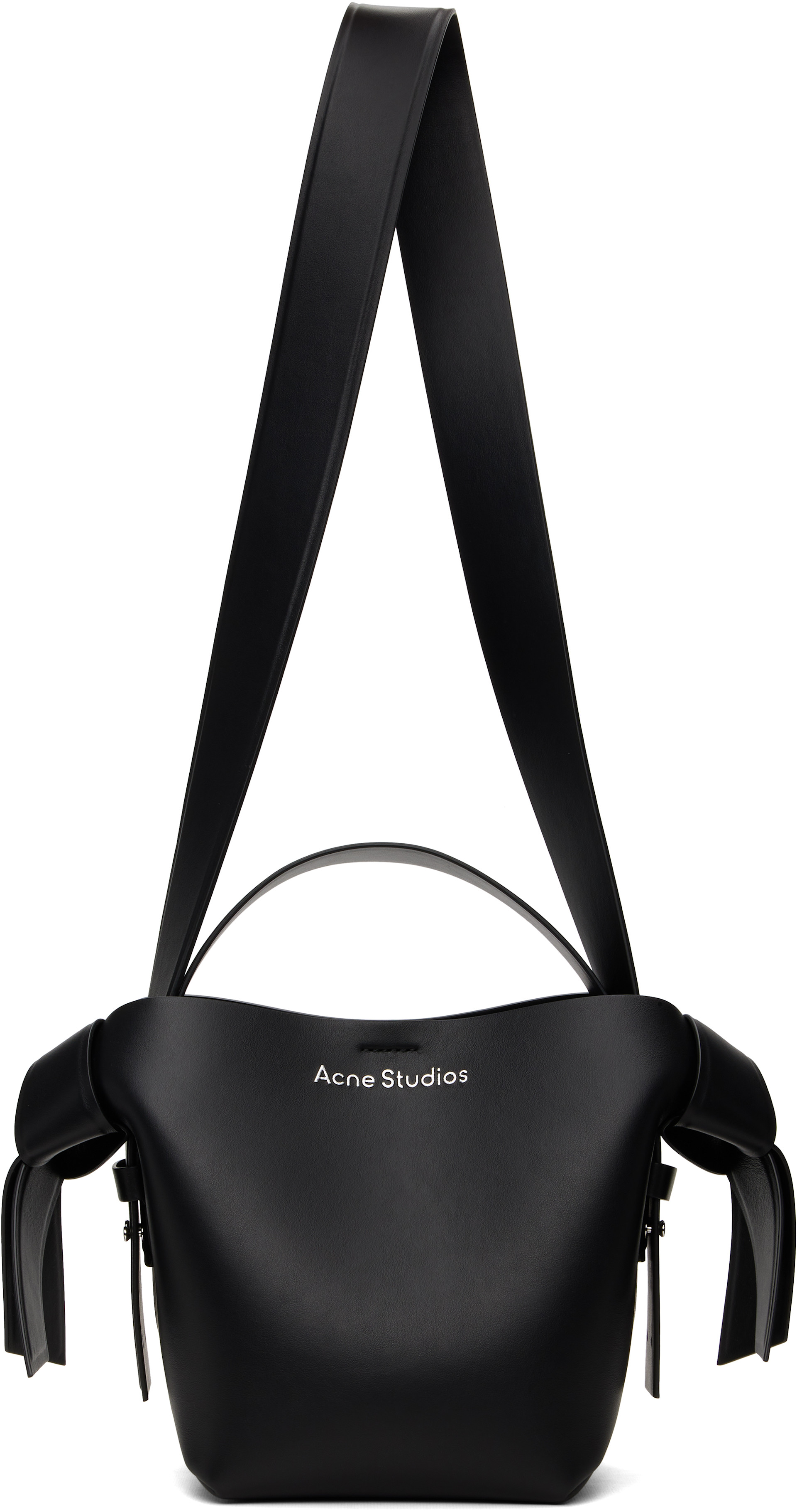 Acne Studios - Mini cabas noir à nœuds Musubi