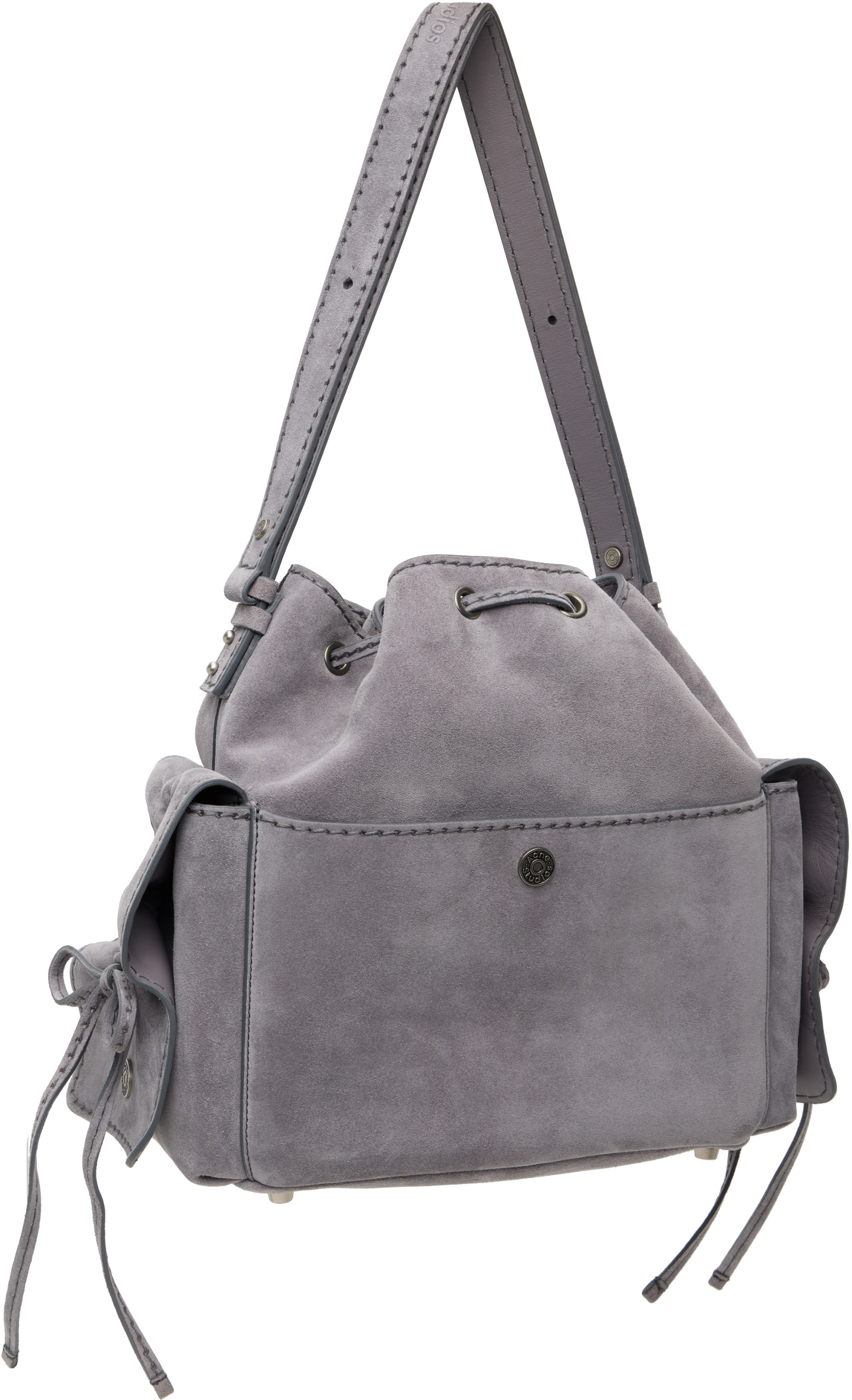 Acne Studios - Sac seau gris à poches