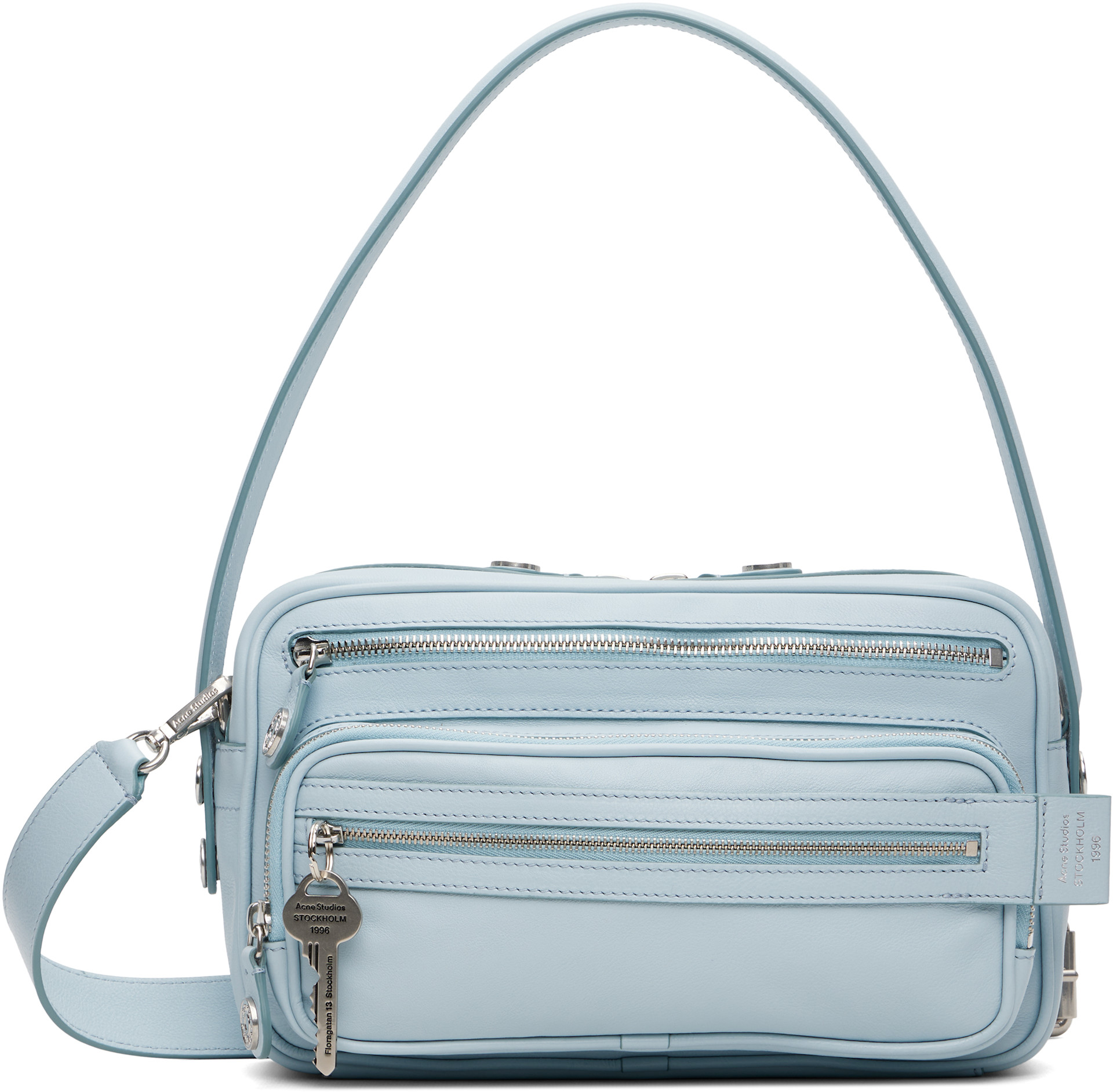 Acne Studios: Blue Camero Party Shoulder Bag | SSENSE