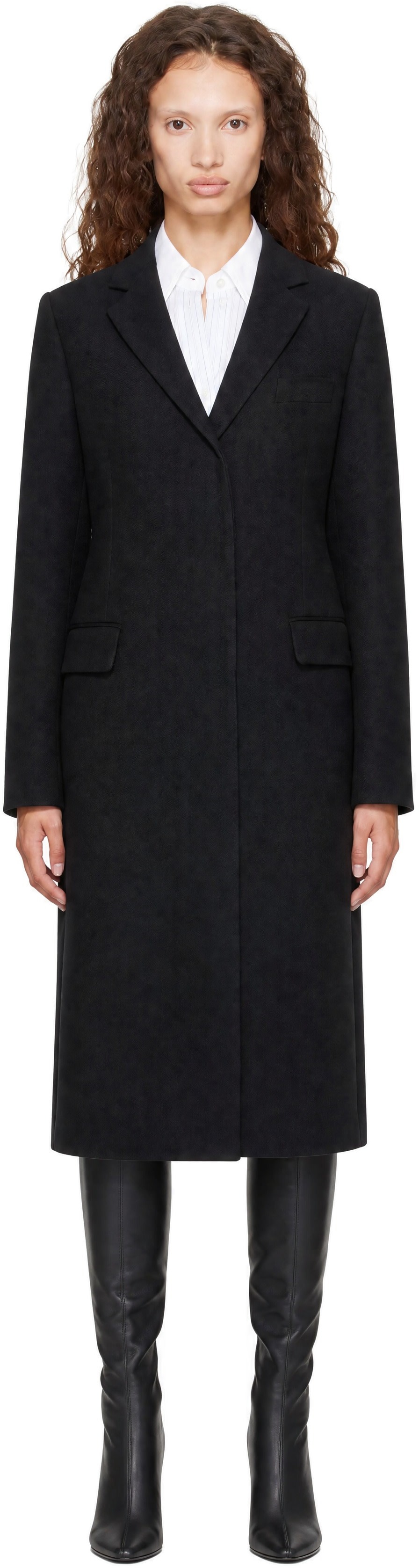 Acne Studios - Black Double-Breasted Wool Coat