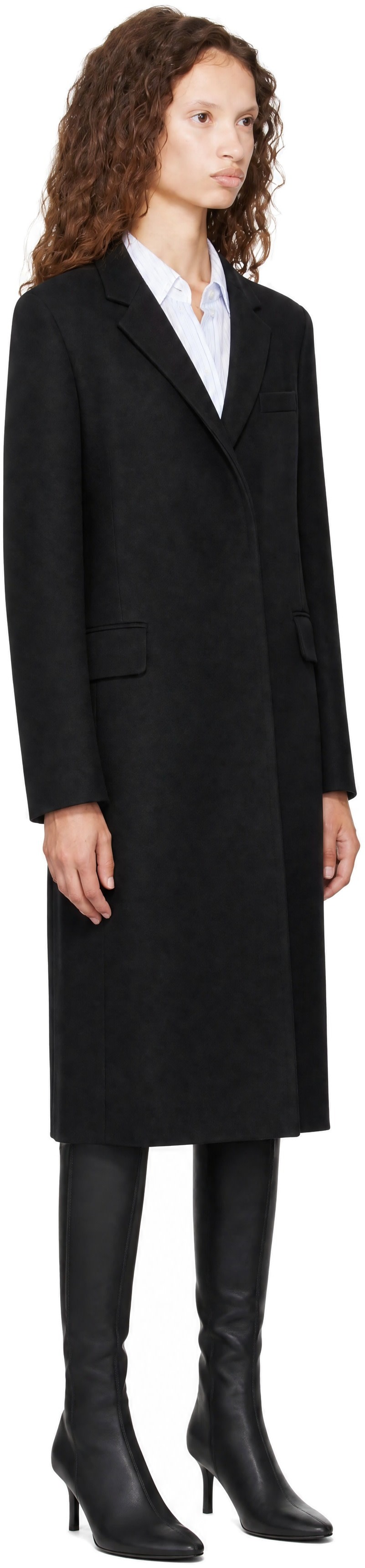 Acne Studios - Black Double-Breasted Wool Coat