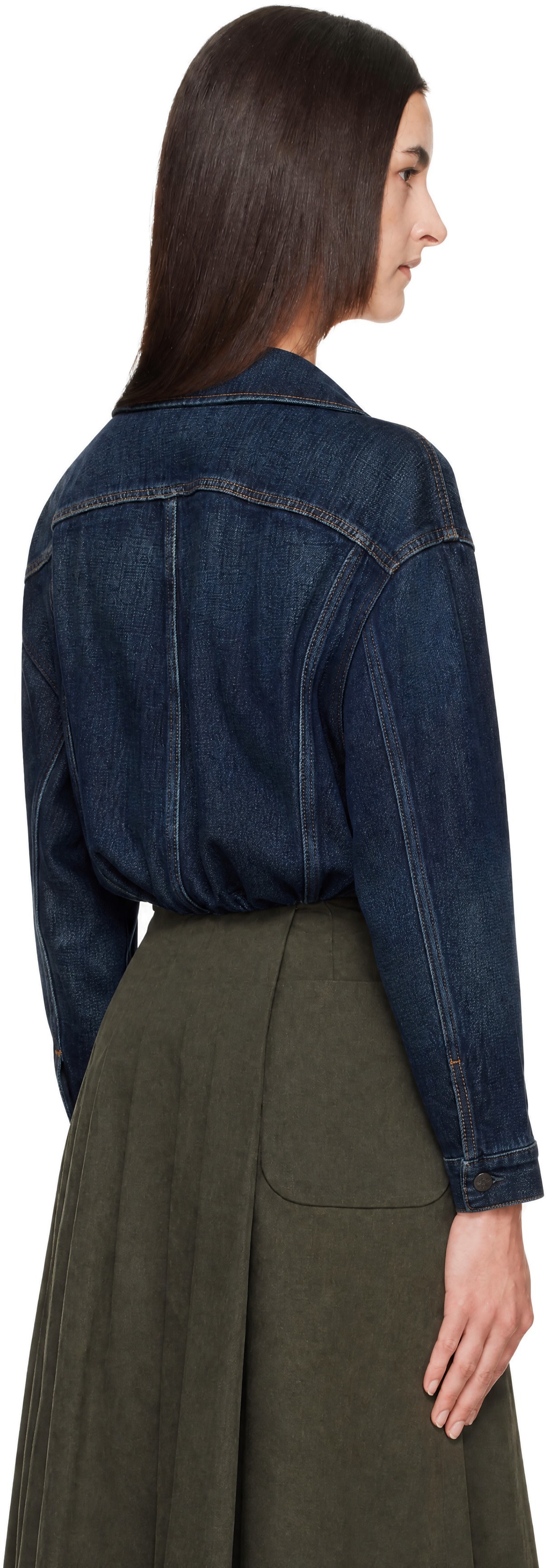 Acne Studios - Blouson écourté bleu en denim