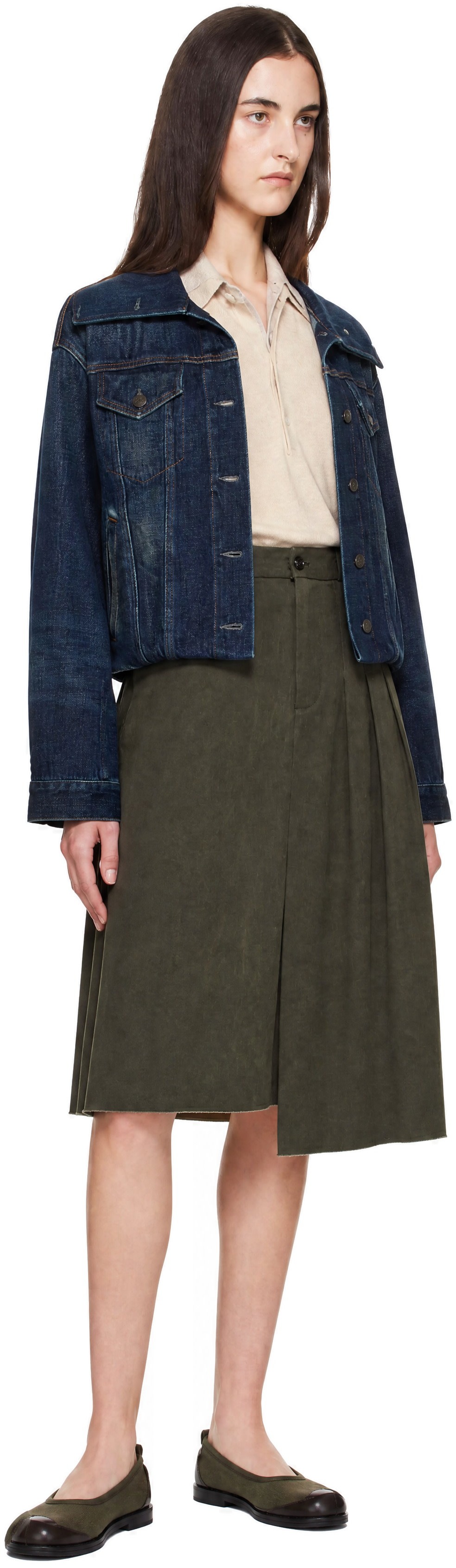 Acne Studios - Blue Cropped Denim Jacket