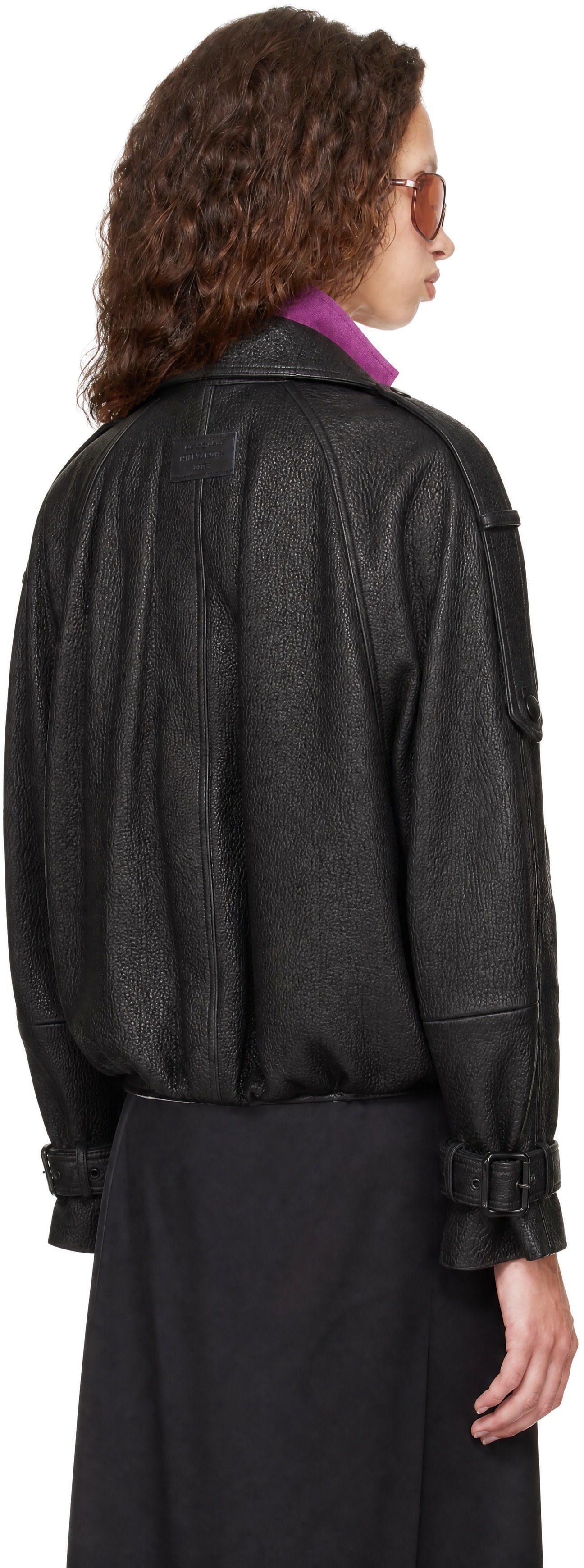 Acne Studios - Black Cropped Leather Jacket