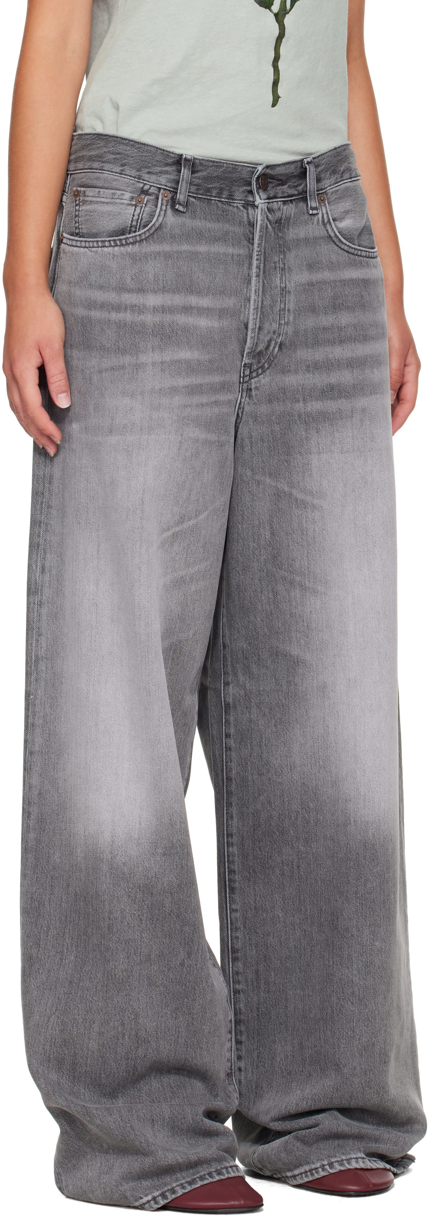 Acne Studios: Gray 1981 Loose Fit Jeans | SSENSE