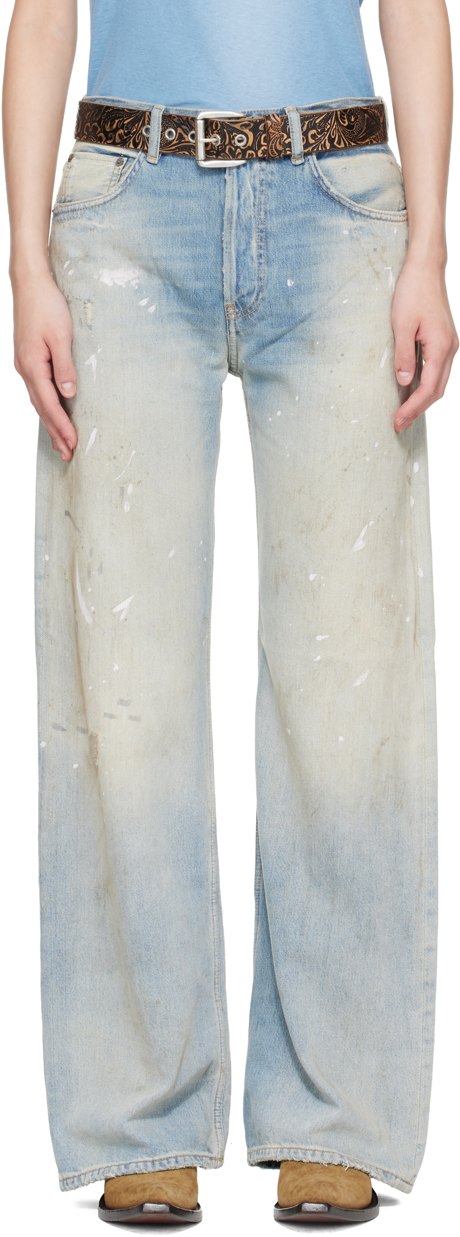 Acne Studios: ブルー 2021F レギュラーフィット ジーンズ | SSENSE 日本