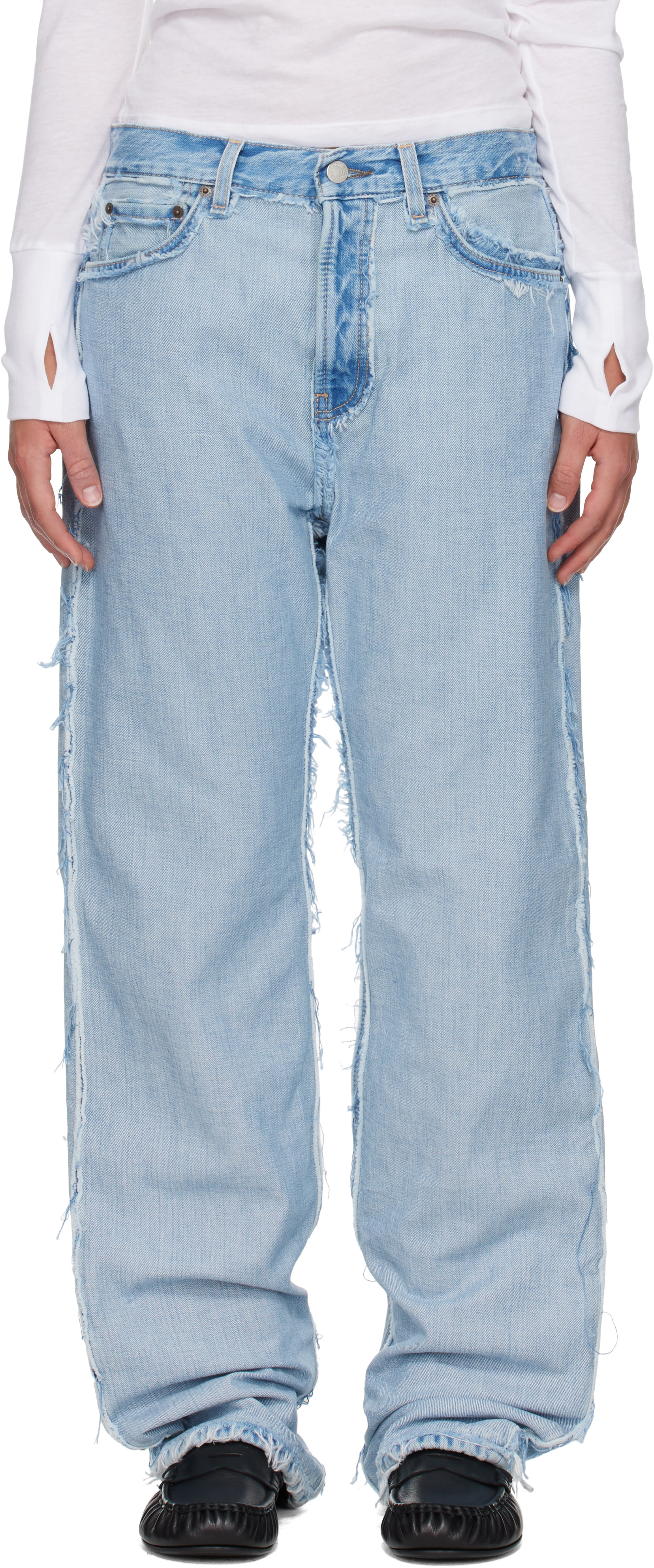 Acne Studios - Jean bleu à bords effilochés