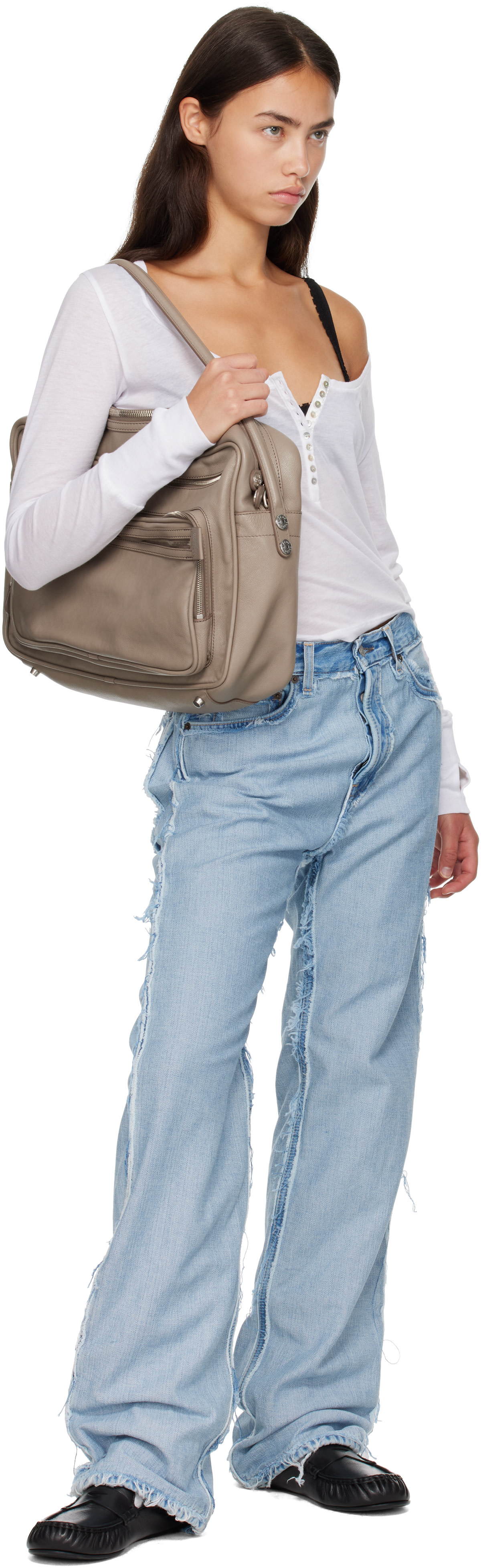 Acne Studios - Jean bleu à bords effilochés
