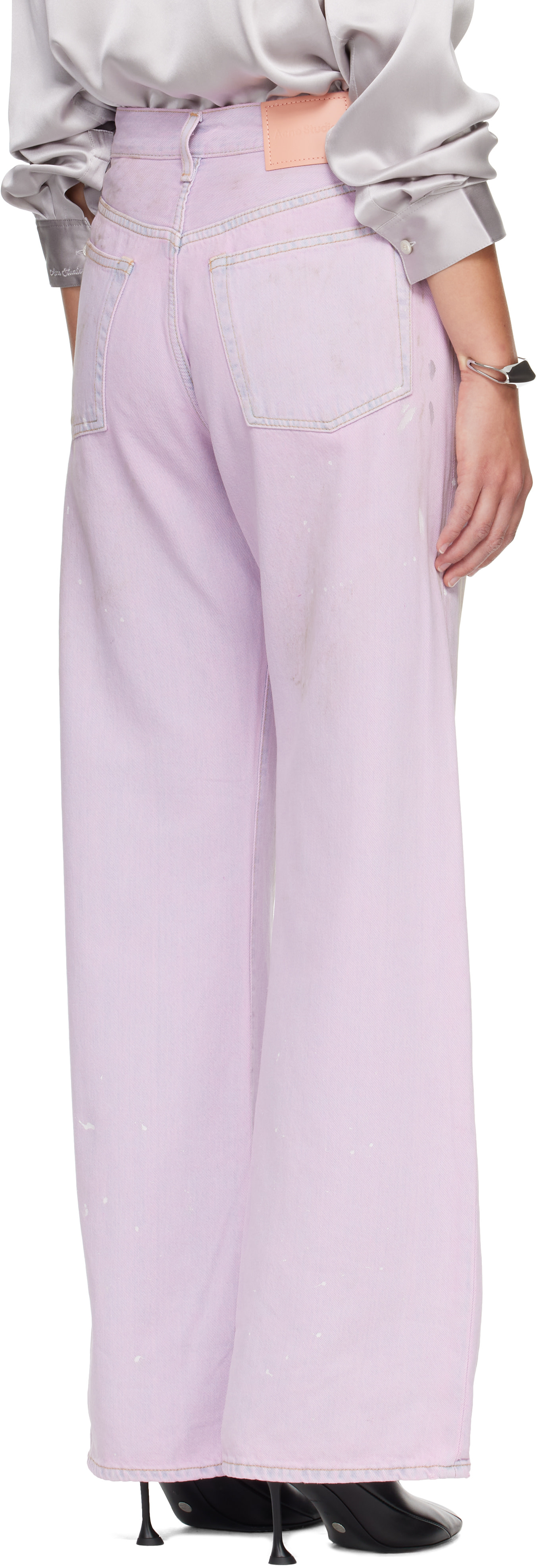 Acne Studios - Jean 2021F rose à coupe classique