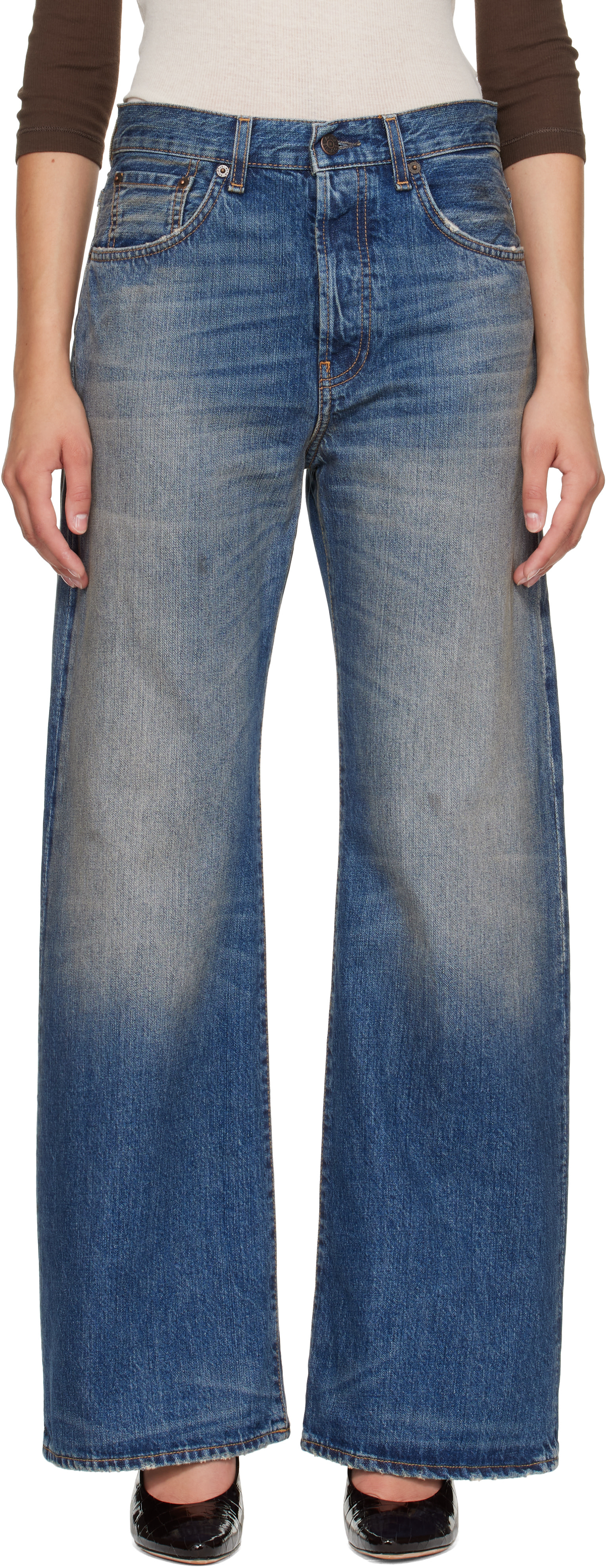 Acne Studios - Jean 2021F bleu à coupe classique
