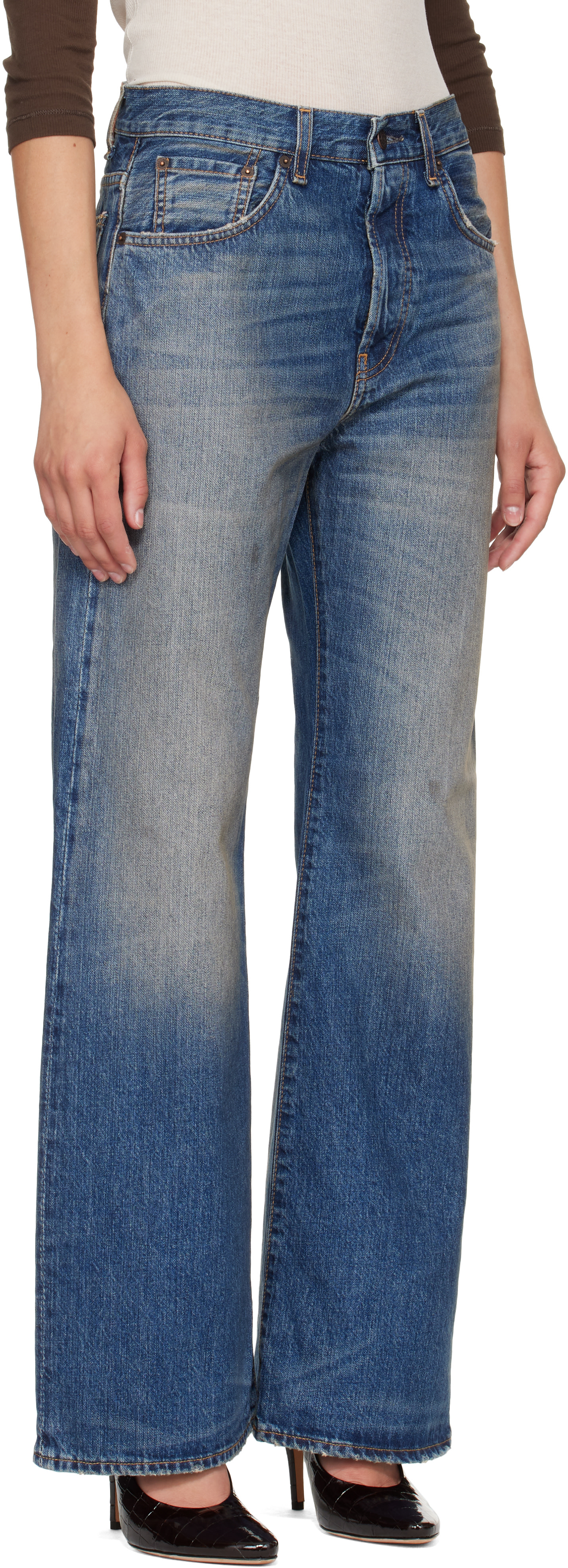 Acne Studios - Jean 2021F bleu à coupe classique