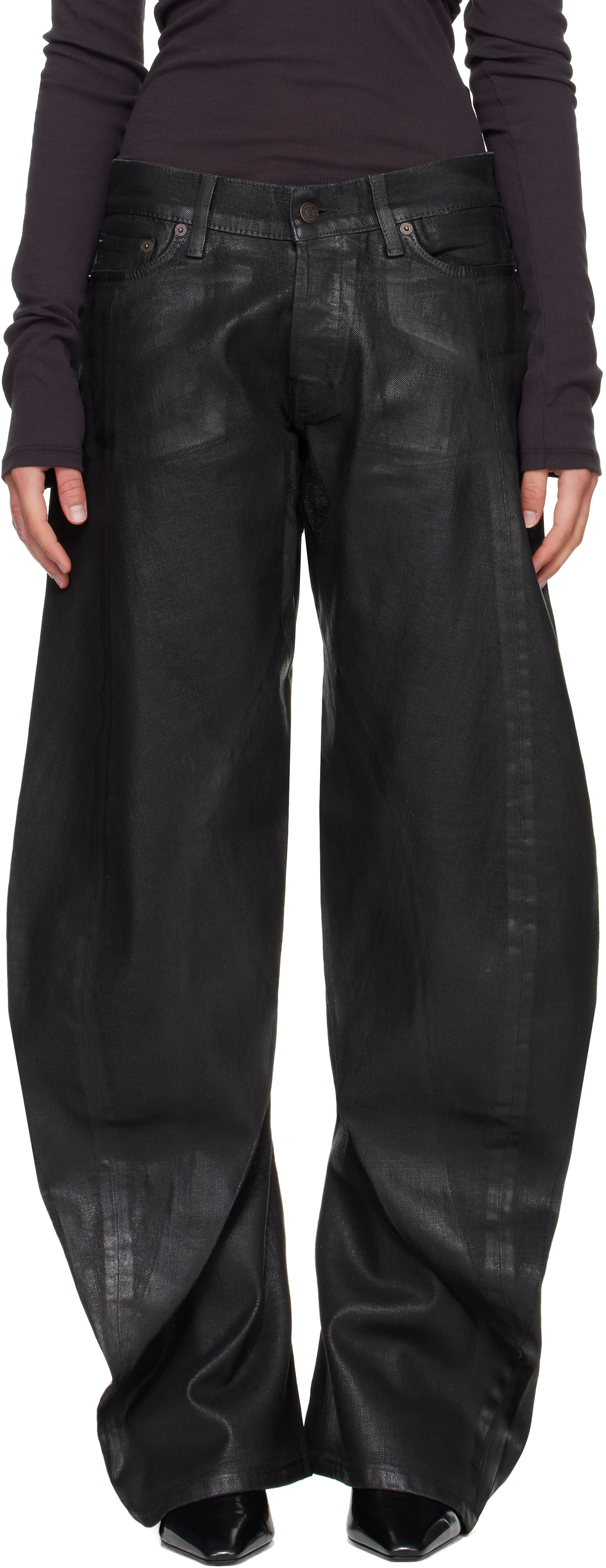 Acne Studios: Black 2006F Loose Fit Jeans | SSENSE