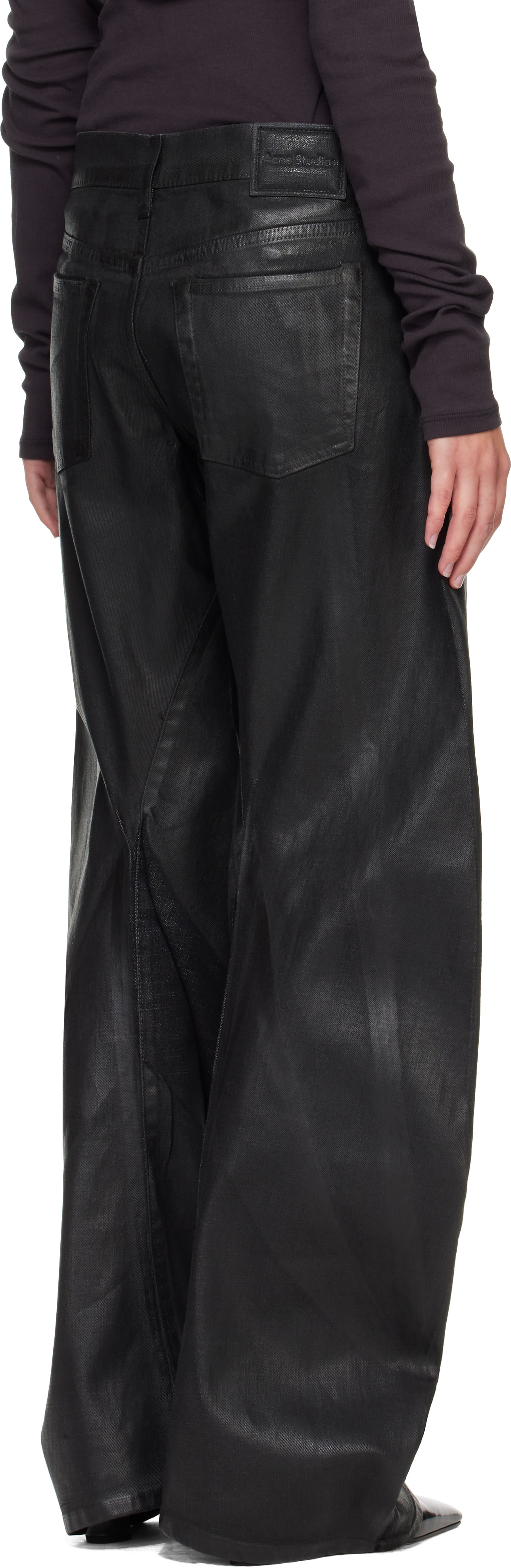 Acne Studios: Black 2006F Loose Fit Jeans | SSENSE Singapore