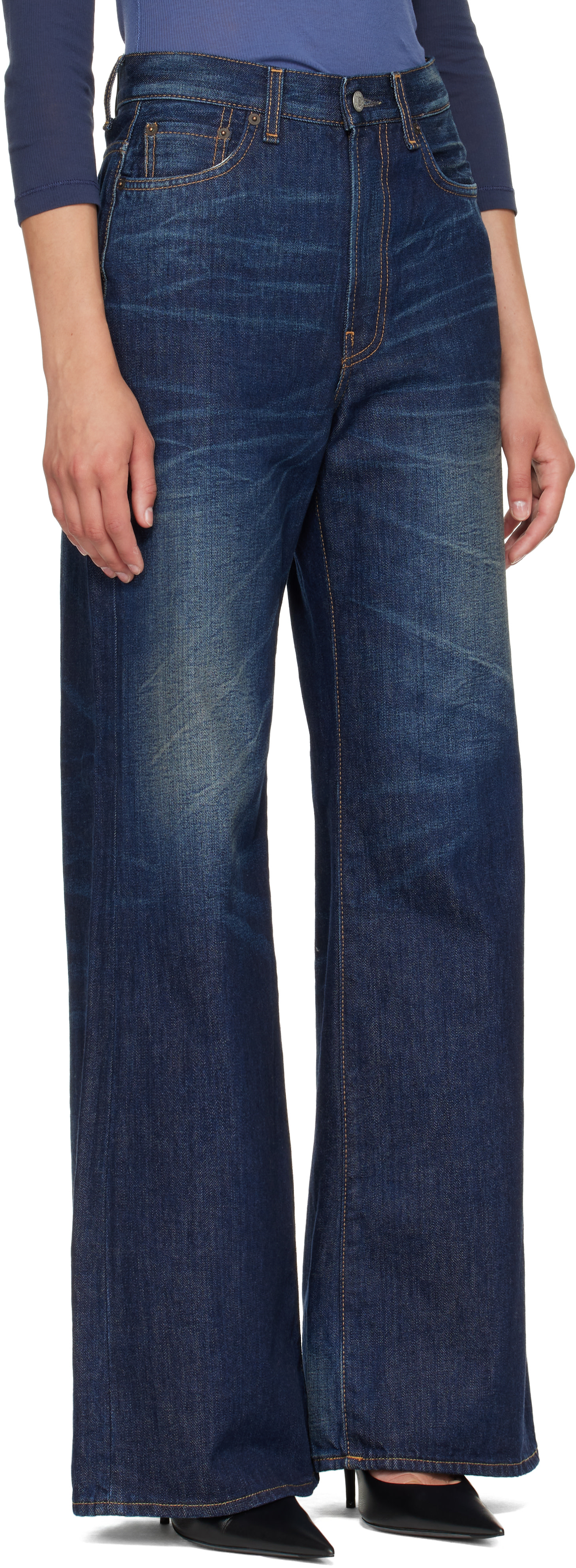 Acne Studios - Jean 2022F bleu à coupe classique