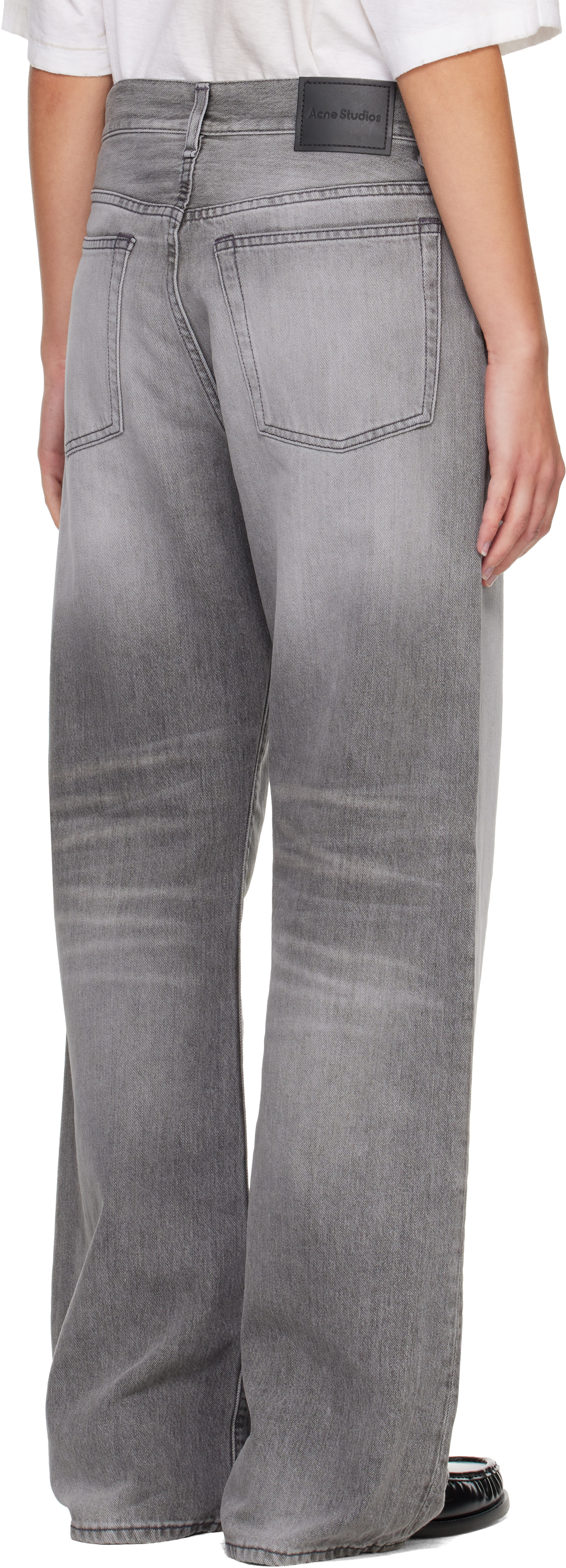 Acne Studios - Jean 2021F gris à coupe classique