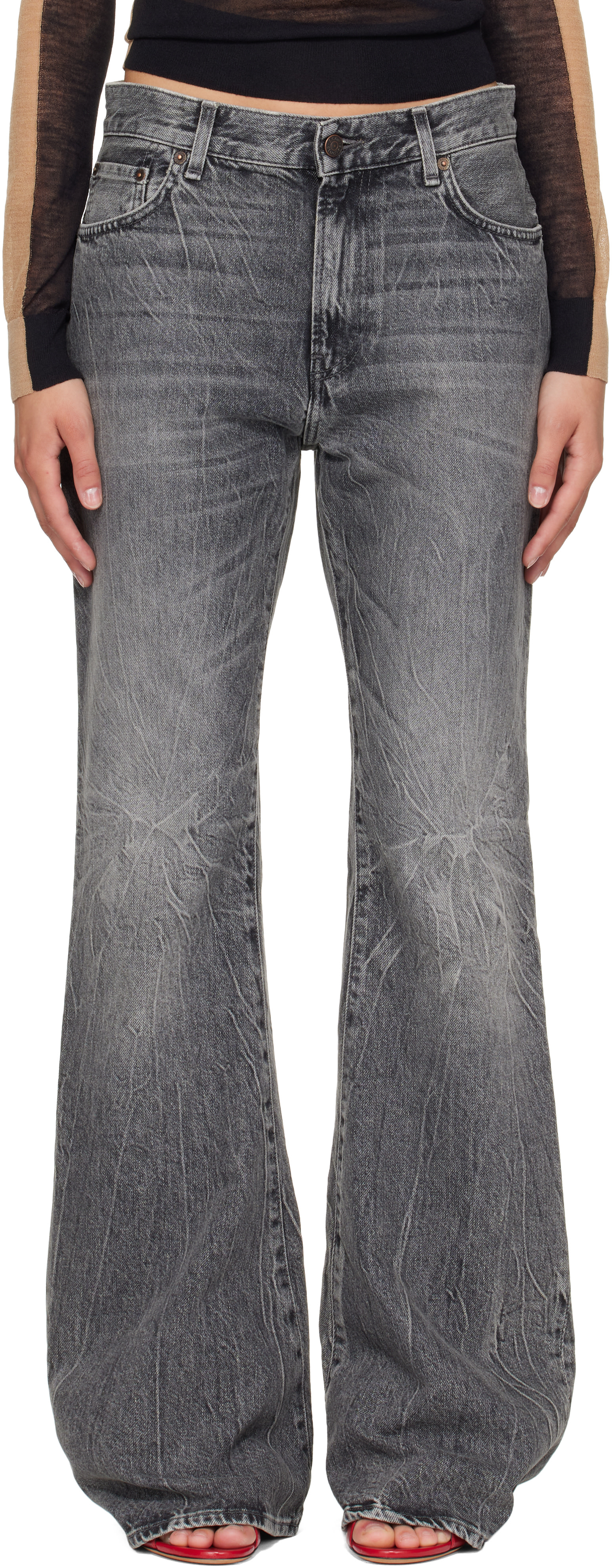 Acne Studios - Gray 2025F Fitted Jeans