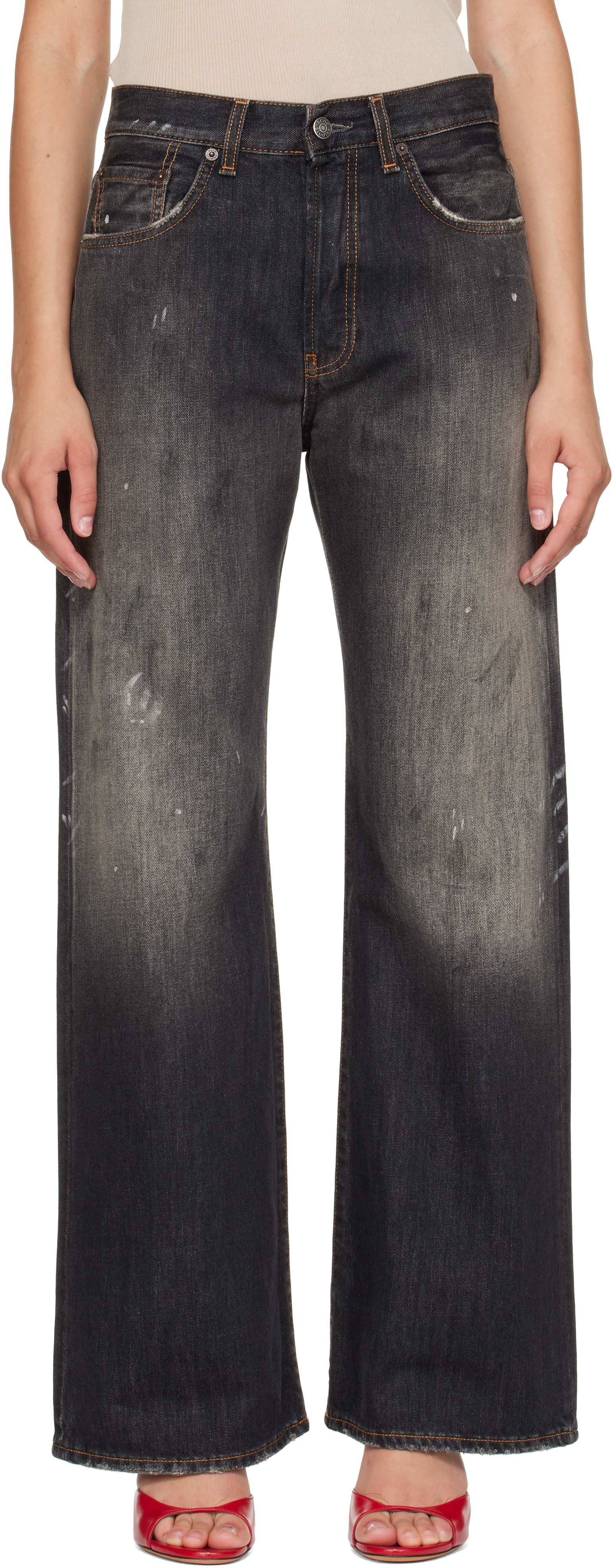 Acne Studios - Jean 2021F noir à coupe classique