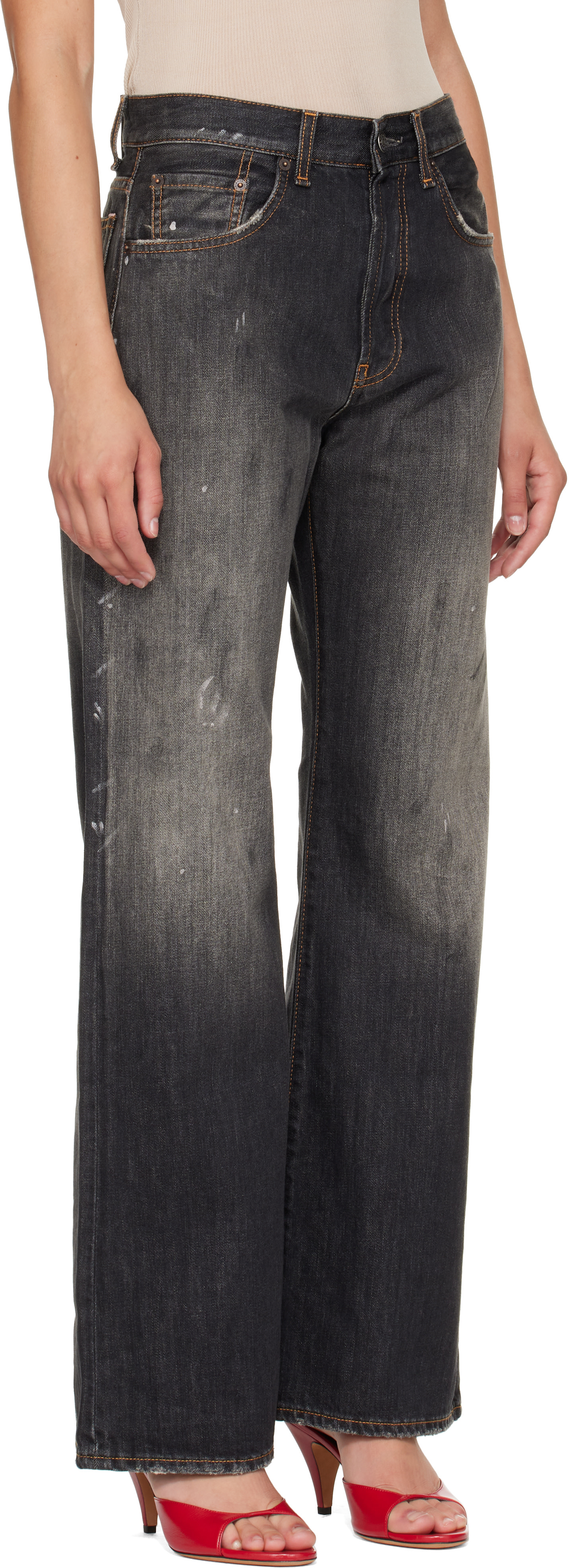 Acne Studios - Jean 2021F noir à coupe classique