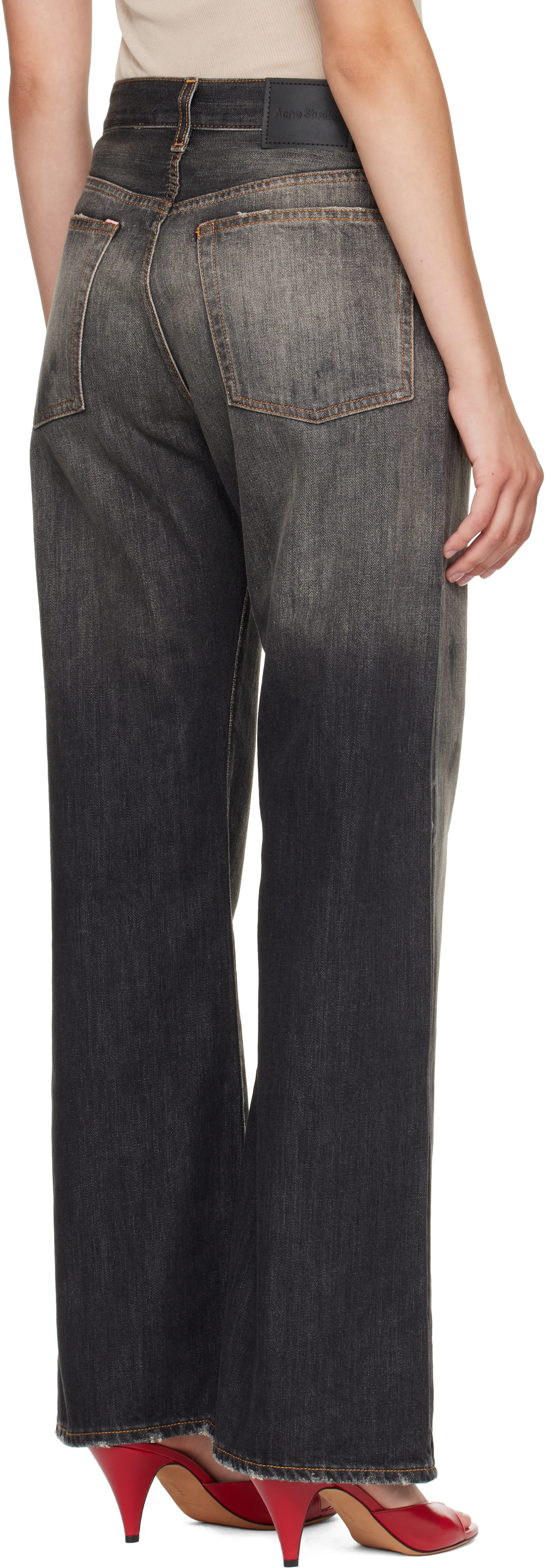 Acne Studios - Jean 2021F noir à coupe classique