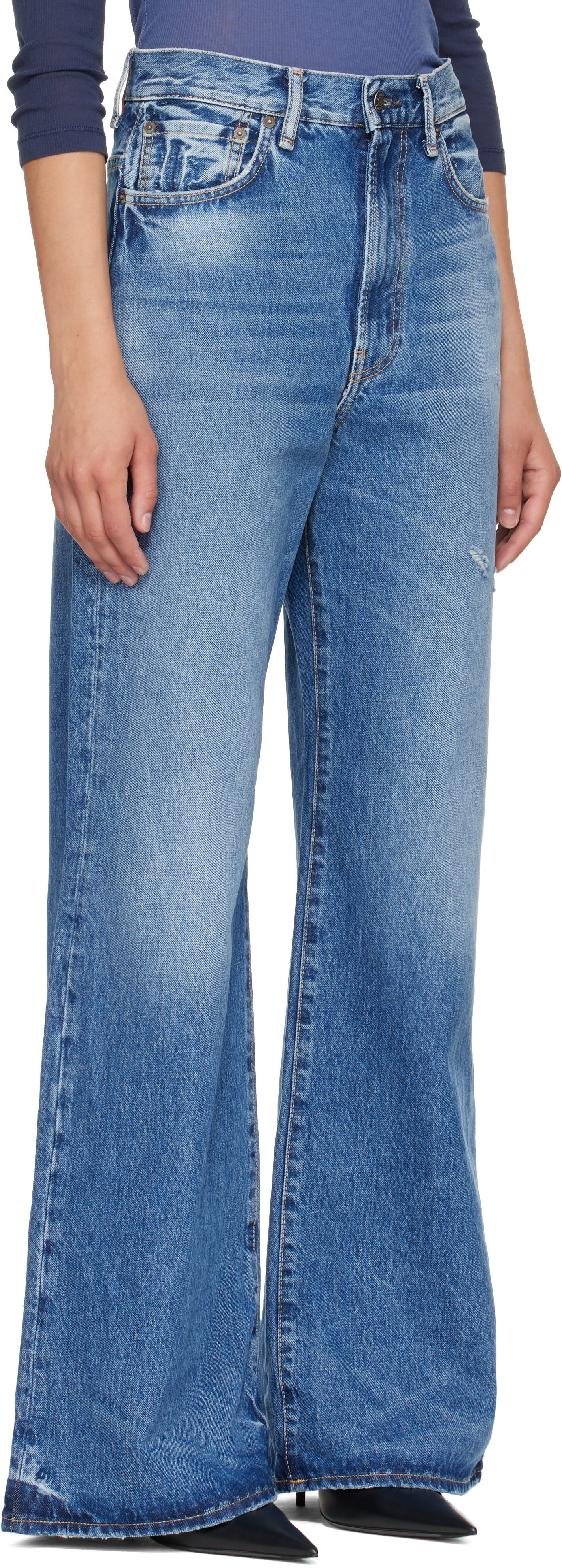 Acne Studios - Jean 2022F bleu à coupe classique