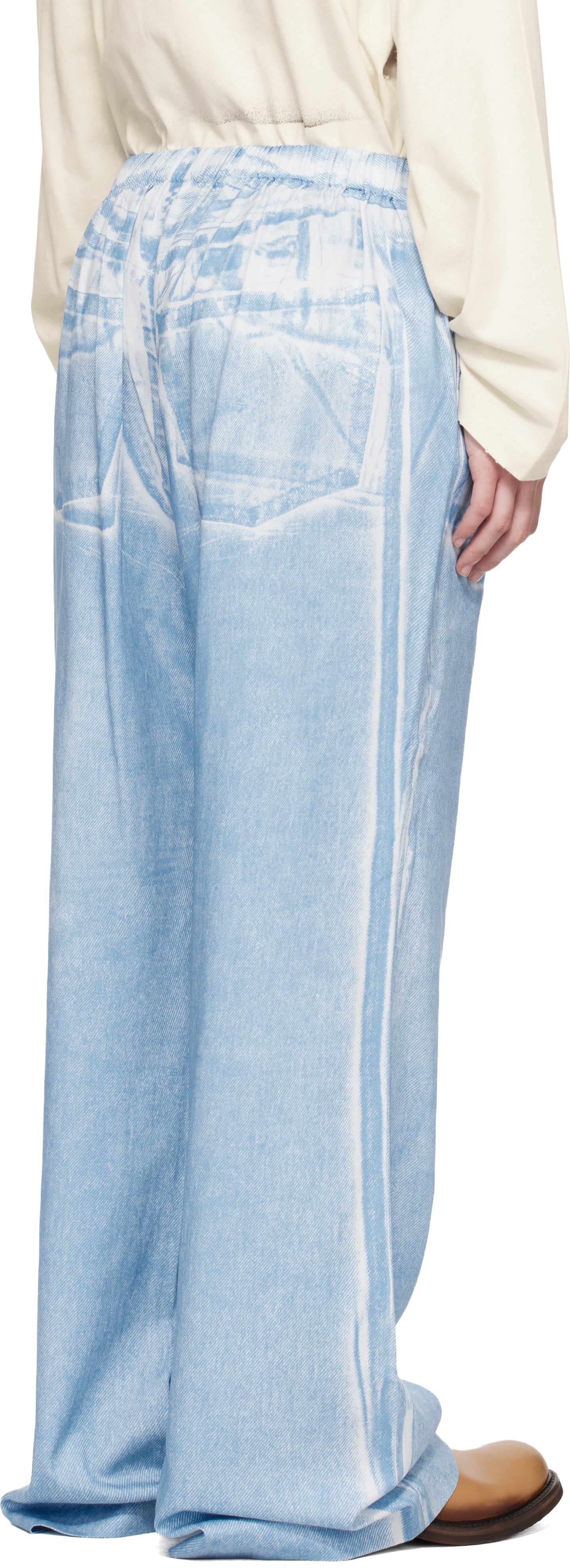 Acne Studios - Blue Casual Printed Trousers