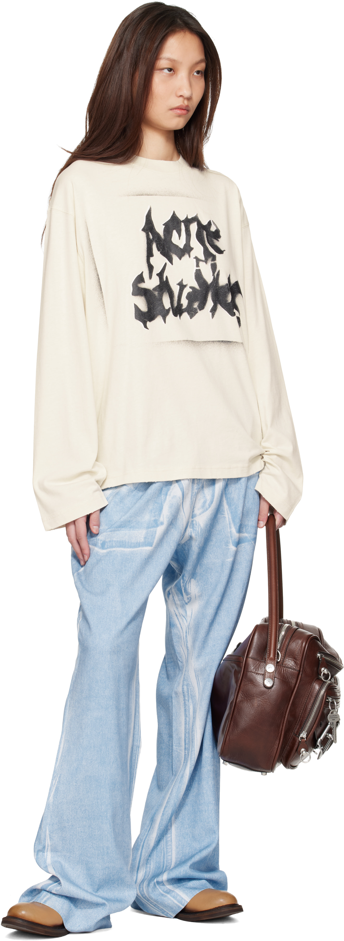 Acne Studios - Blue Casual Printed Trousers