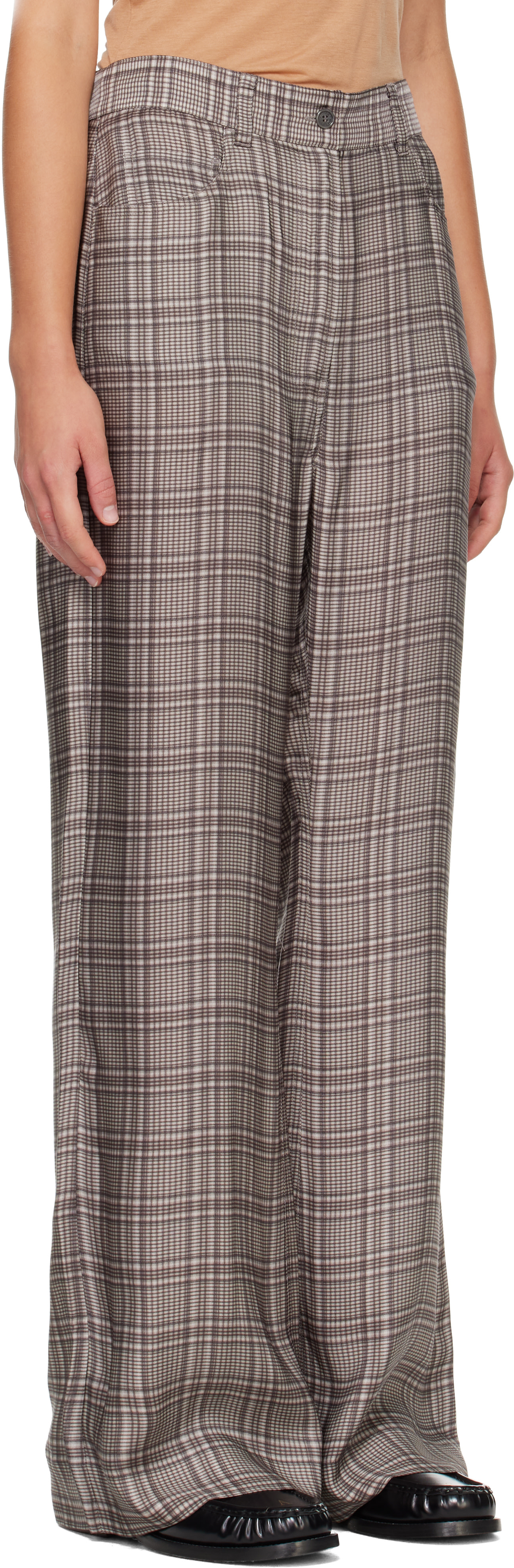 Acne Studios - Gray Printed Check Trousers