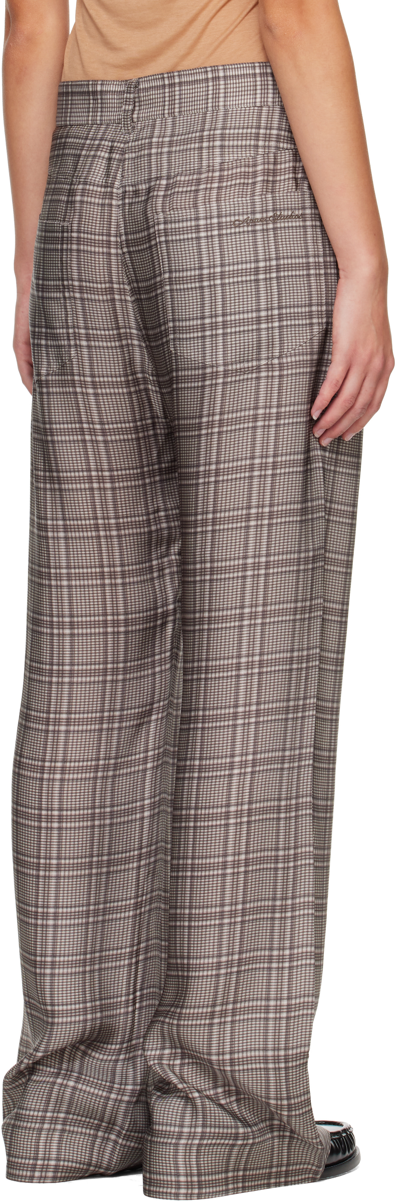 Acne Studios - Gray Printed Check Trousers