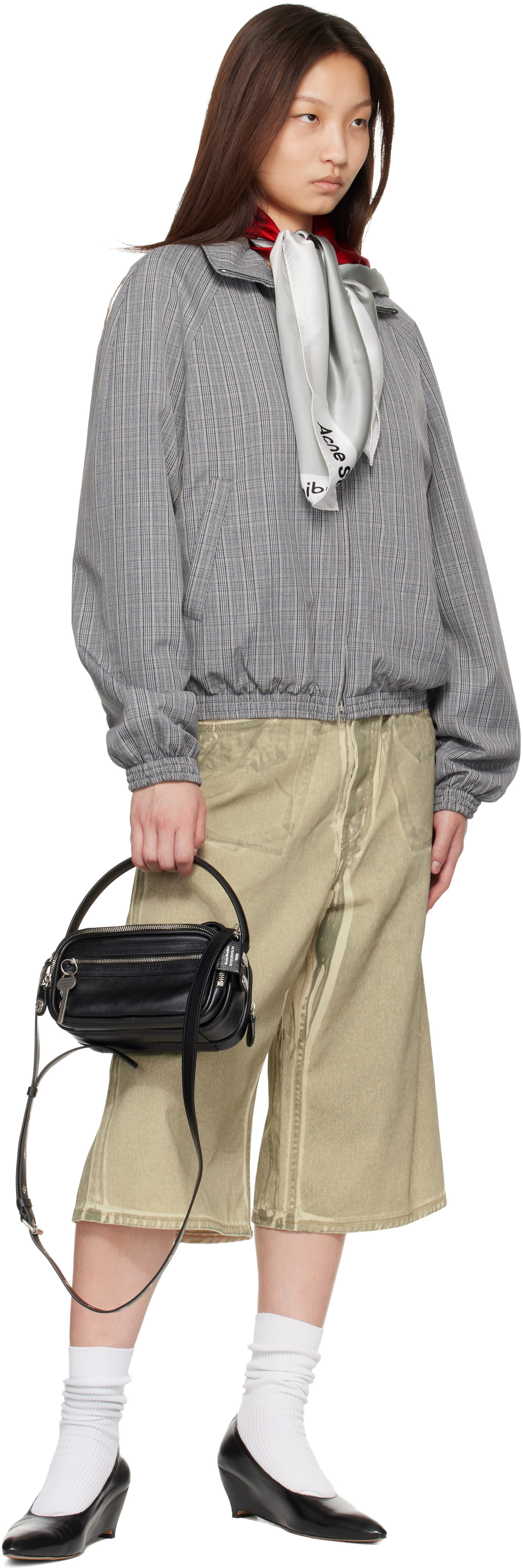 Acne Studios - Short beige en denim surteint