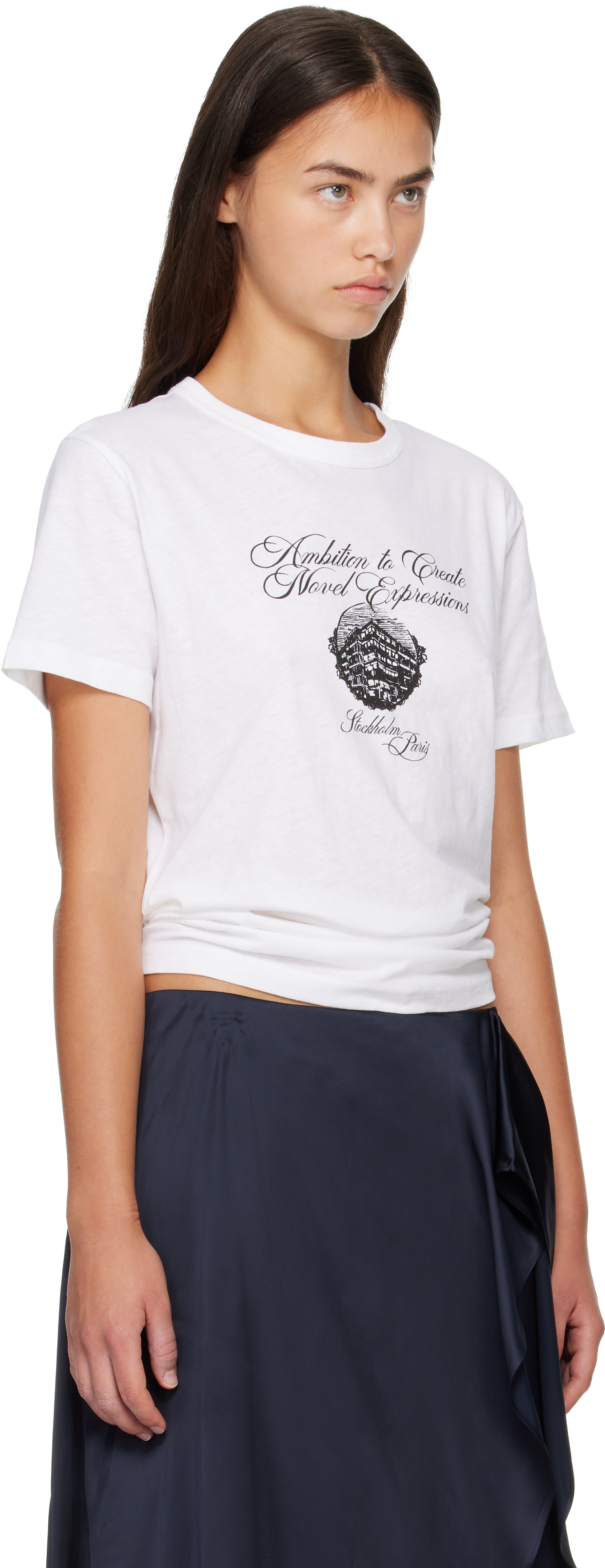 Acne Studios ホースプリント Tシャツ 2020 archive Acne Studios: White Graphic Jersey T-shirt | SSENSE