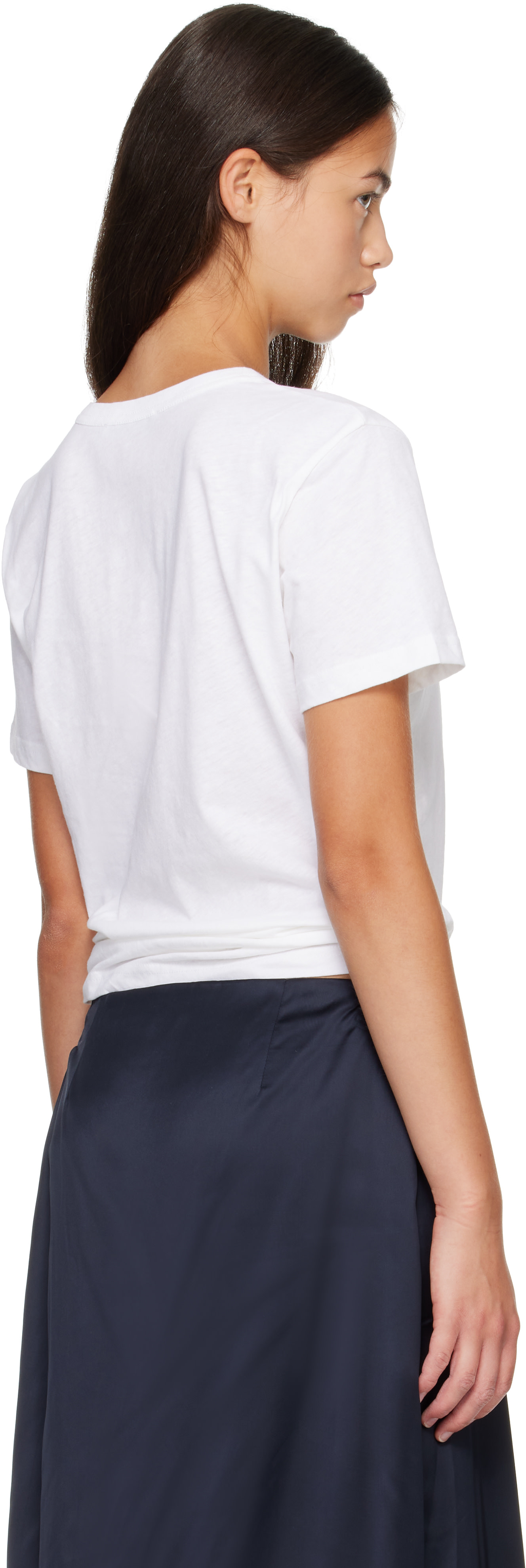 Acne Studios: ホワイト ジャージ グラフィックTシャツ | SSENSE 日本