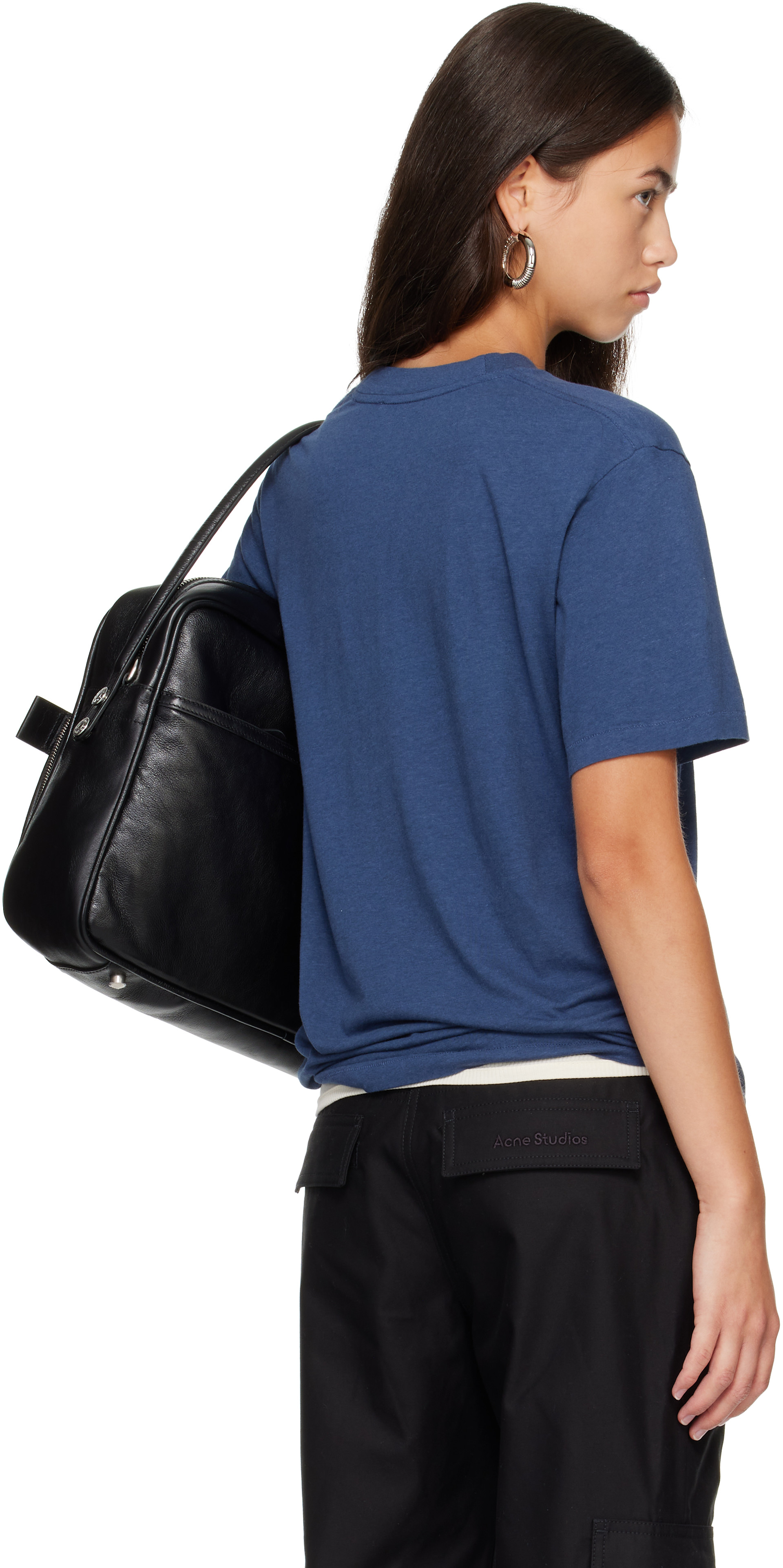Acne Studios: Navy Graphic T-shirt | SSENSE
