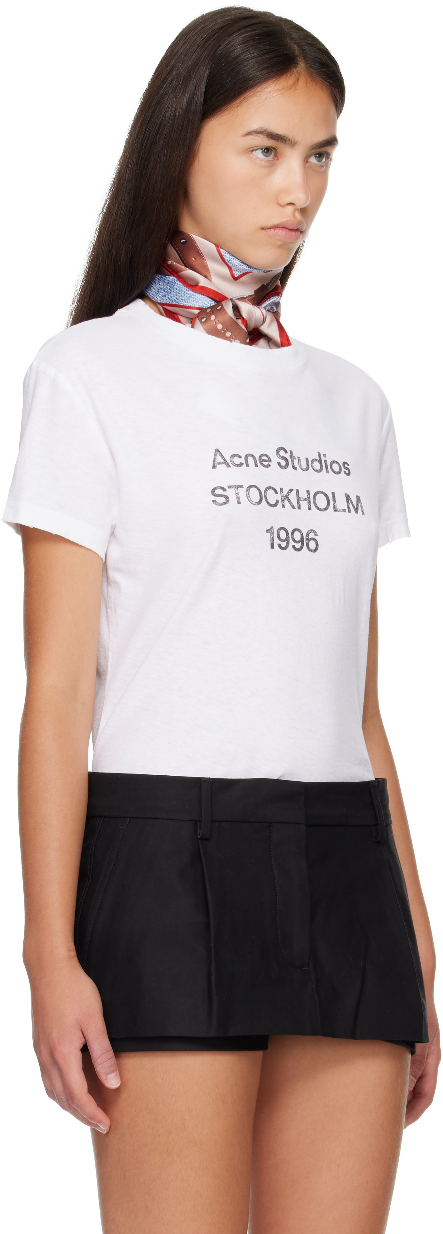 Acne Studios - T-shirt blanc à logo