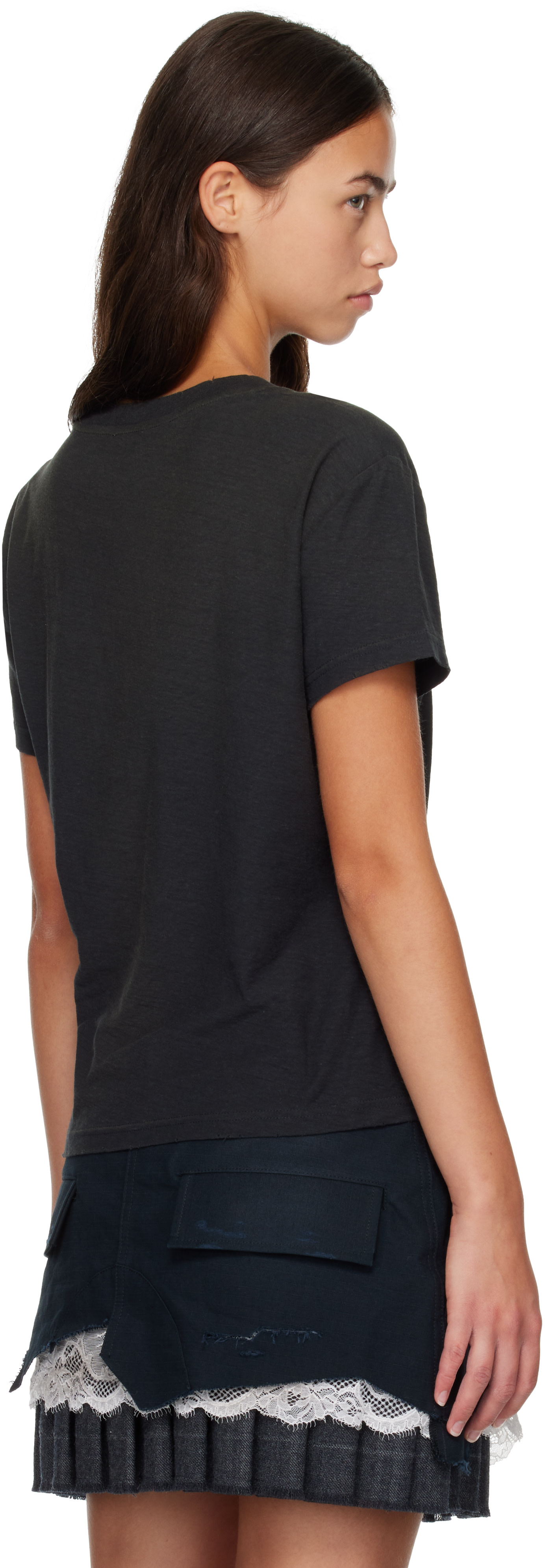 Acne Studios - T-shirt noir à logo imprimé
