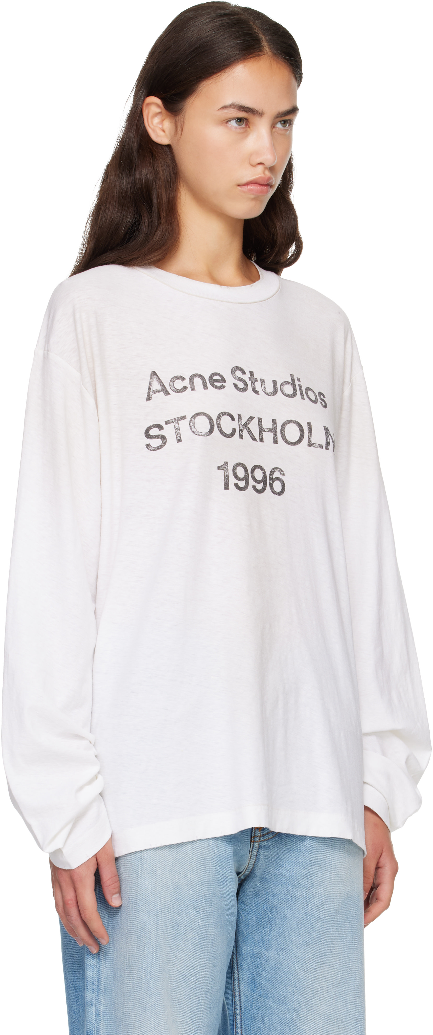 Acne Studios - 화이트 스프레이 1996 로고 티셔츠