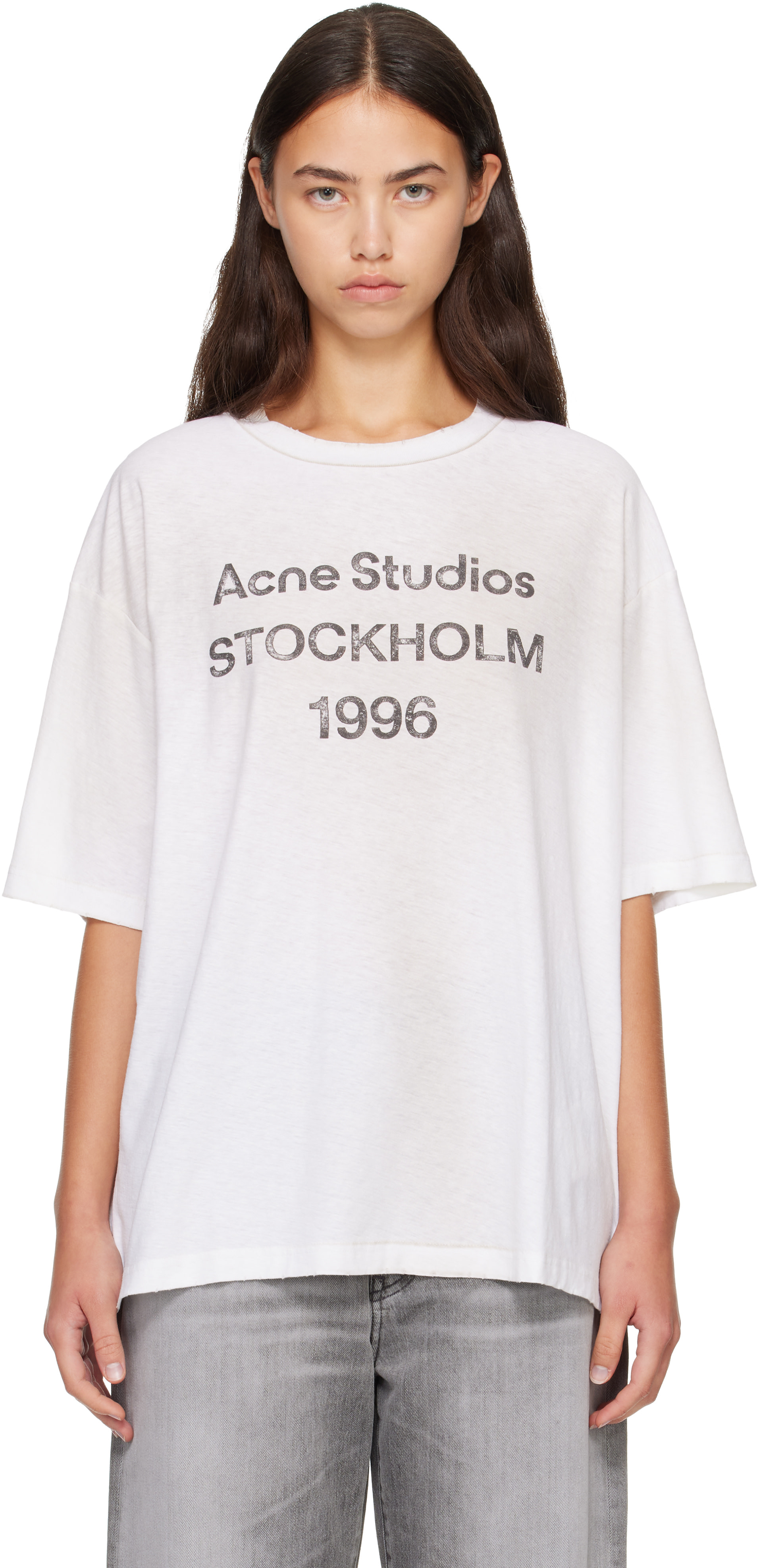 Acne Studios - White Sprayed Logo T-shirt